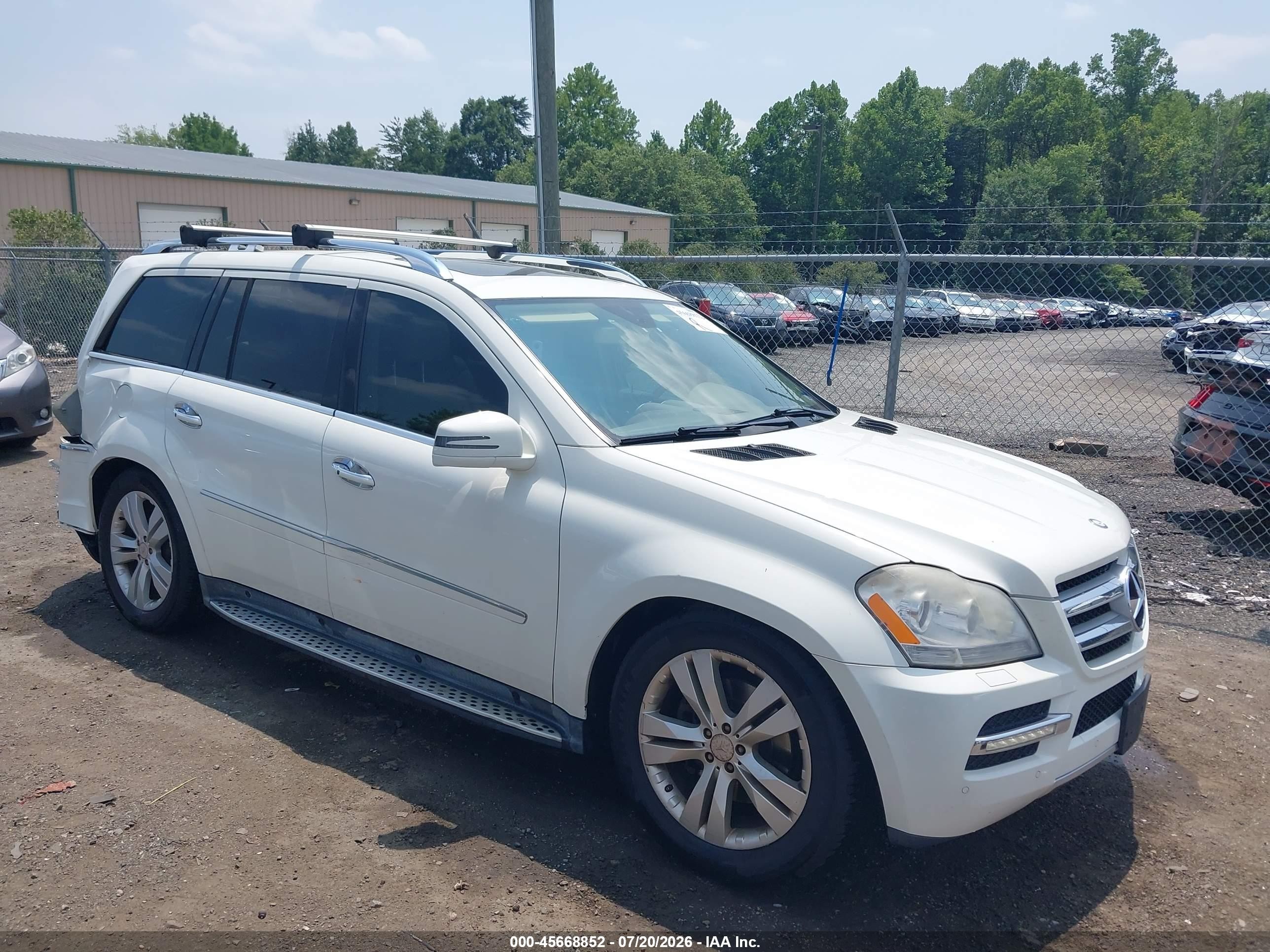 2012 Mercedes-benz Gl 450 4matic White vin: 4JGBF7BEXCA763758