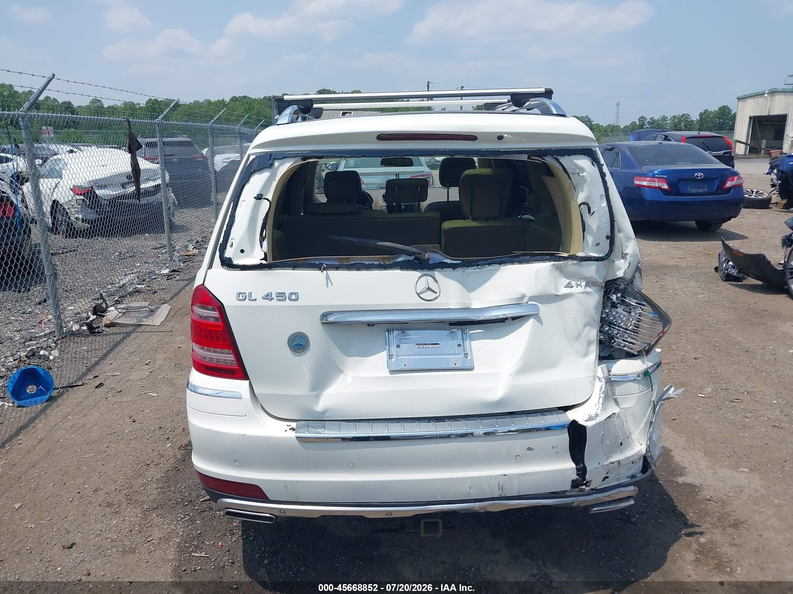 2012 Mercedes-benz Gl 450 4matic White vin: 4JGBF7BEXCA763758