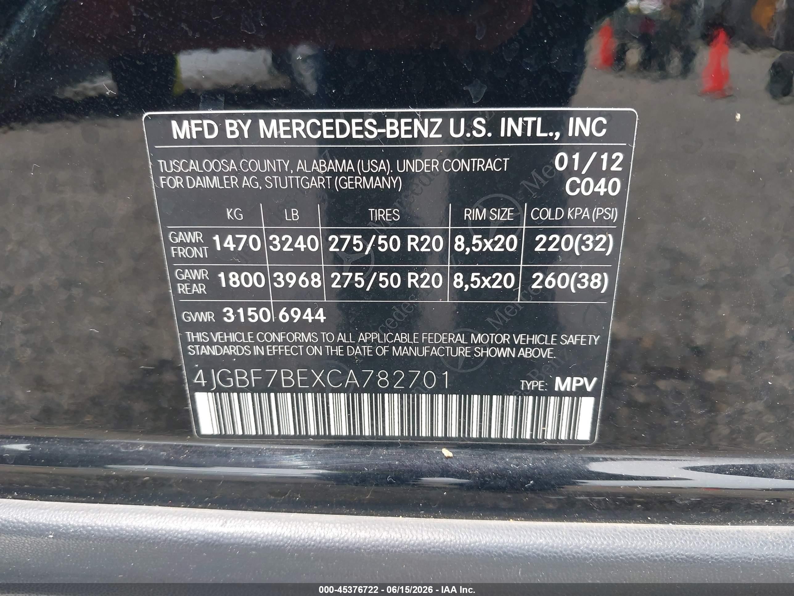 2012 Mercedes-benz Gl 450 4matic Black vin: 4JGBF7BEXCA782701