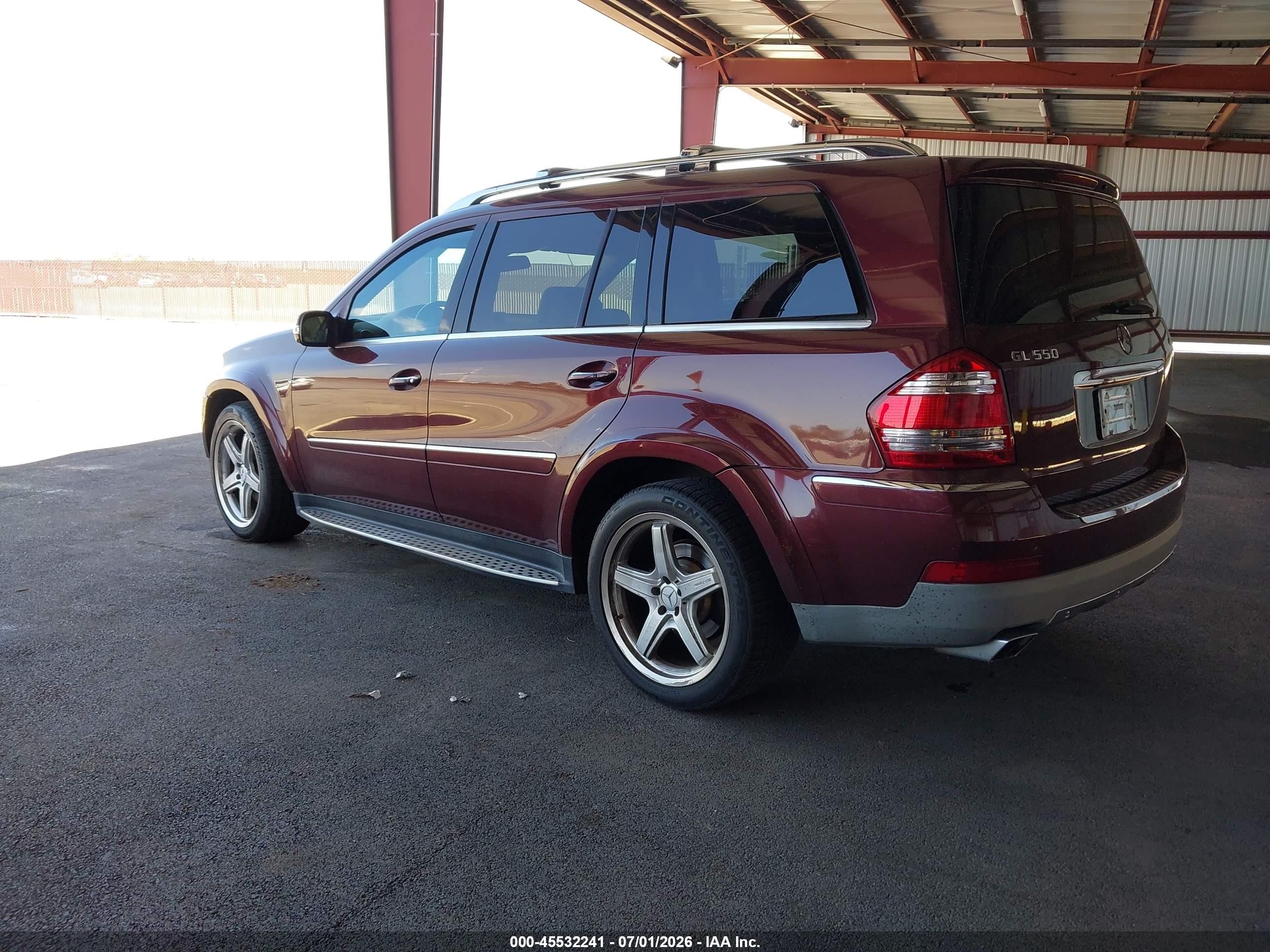 2008 Mercedes-benz Gl 550 4matic Burgundy vin: 4JGBF86EX8A326236