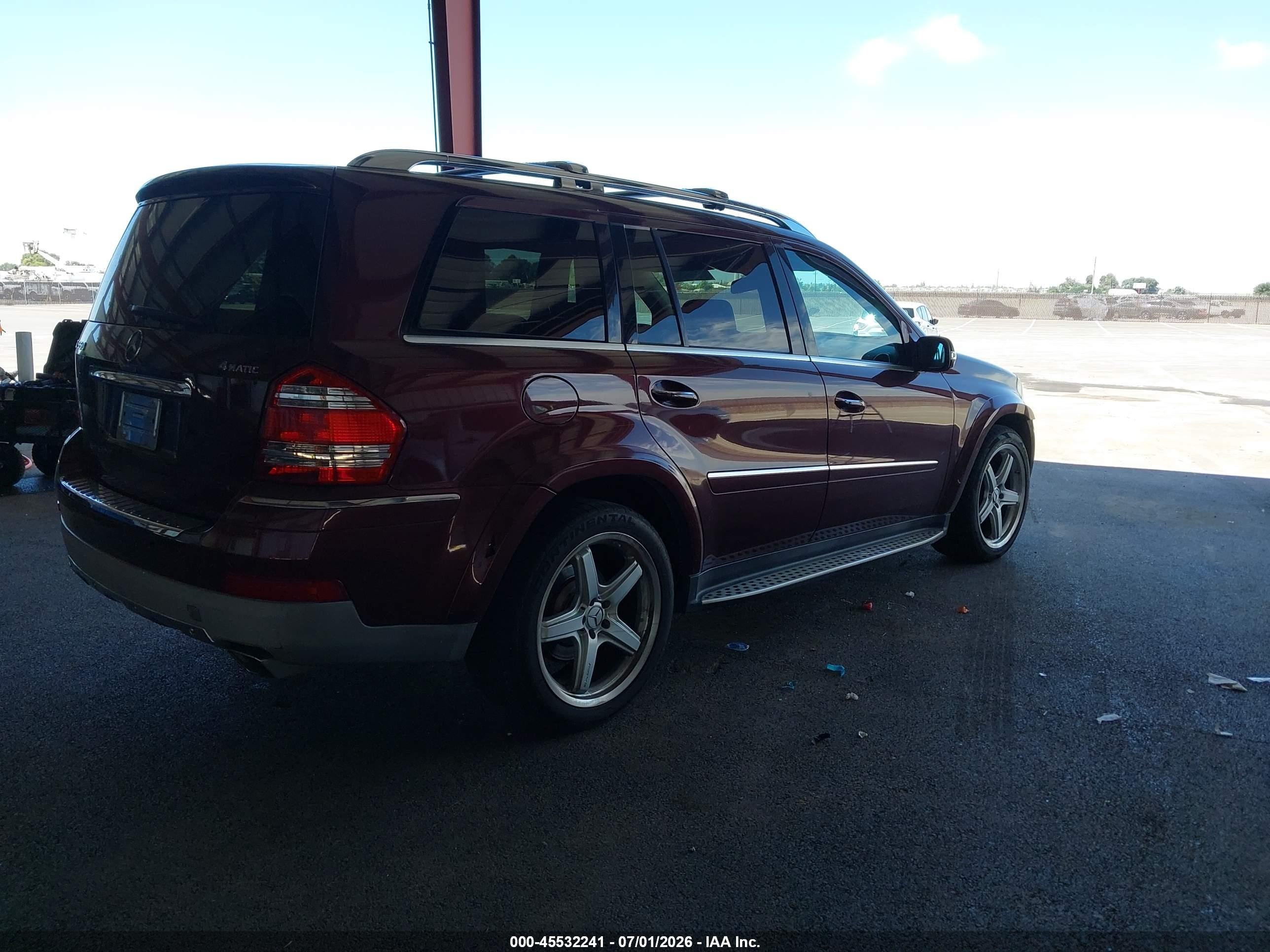 2008 Mercedes-benz Gl 550 4matic Burgundy vin: 4JGBF86EX8A326236