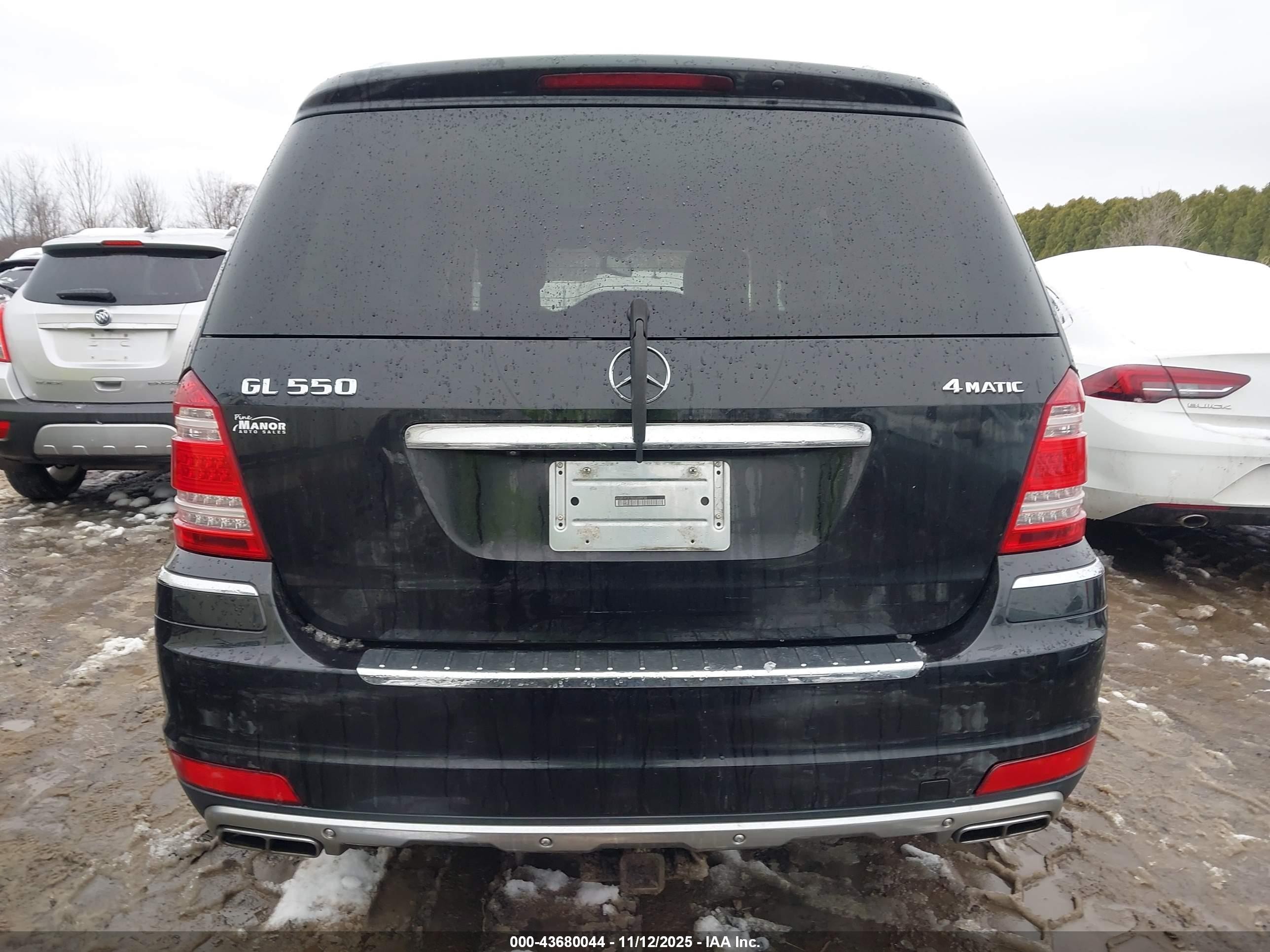 2011 Mercedes-benz Gl 550 4matic Черный vin: 4JGBF8GE2BA688938