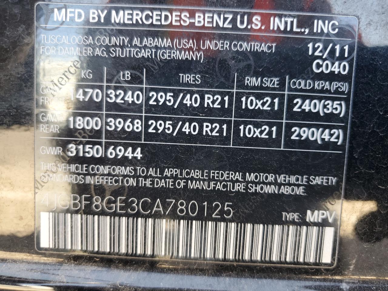 2012 Mercedes-benz Gl 550 4matic Черный vin: 4JGBF8GE3CA780125