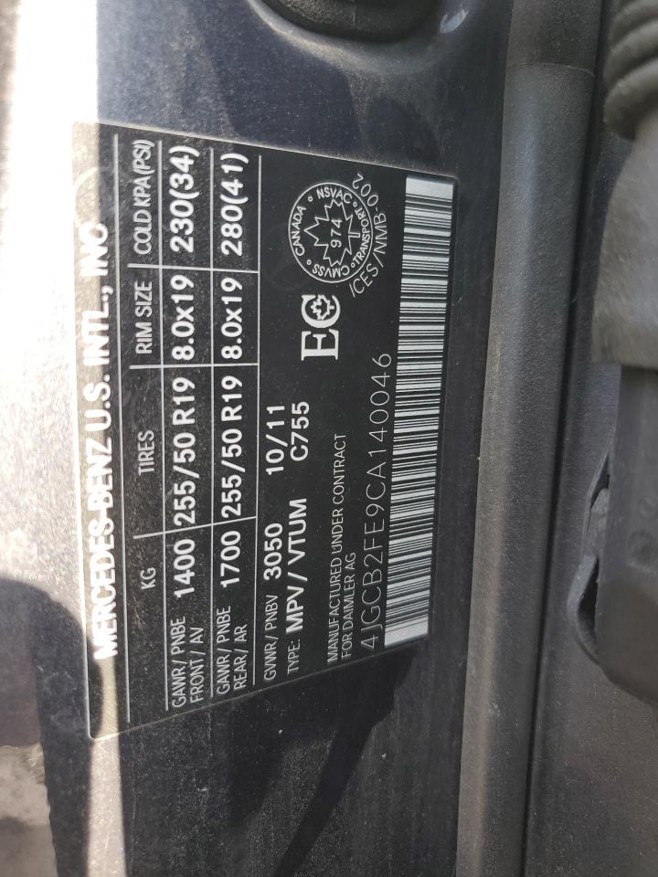 2012 Mercedes-benz R 350 Bluetec   Gray vin: 4JGCB2FE9CA140046