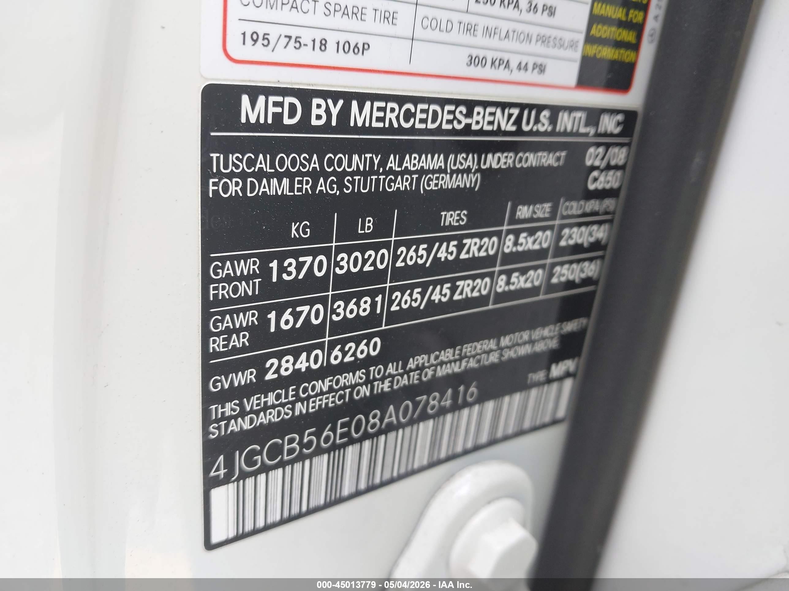 2008 Mercedes-benz R 350   White vin: 4JGCB56E08A078416