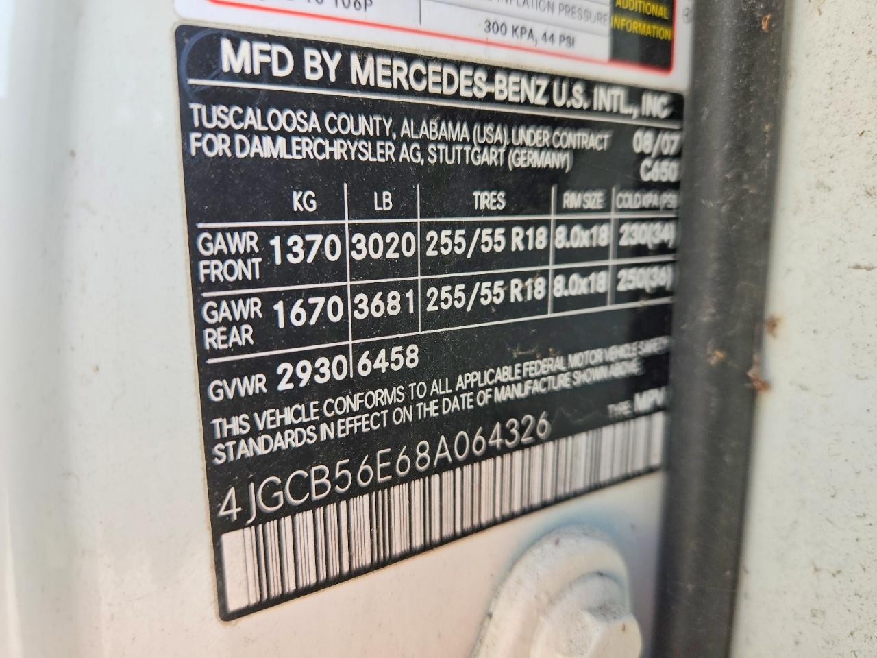 2008 Mercedes-benz R 350 White vin: 4JGCB56E68A064326