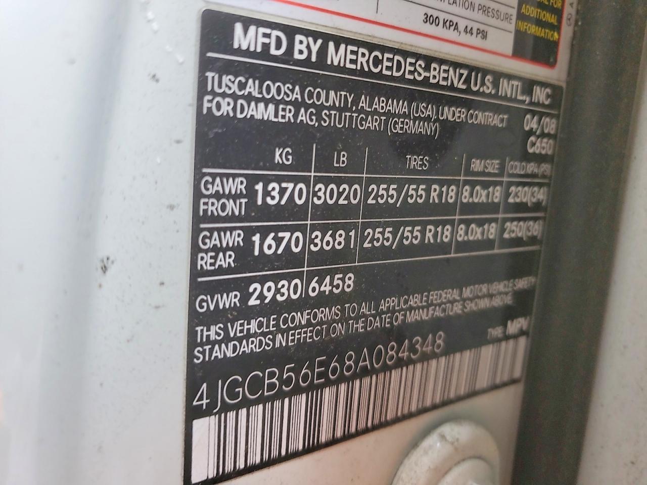 2008 Mercedes-benz R350 Белый vin: 4JGCB56E68A084348