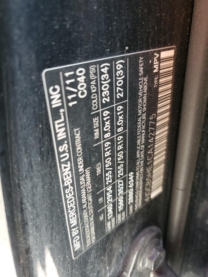 2012 Mercedes-benz R 350 4matic   Black vin: 4JGCB5HE1CA142775