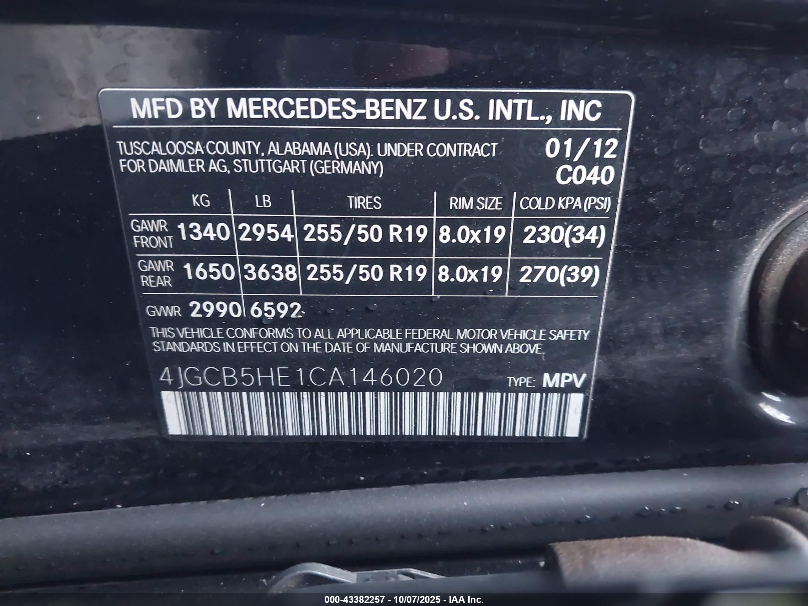 2012 Mercedes-benz R 350 4matic Black vin: 4JGCB5HE1CA146020