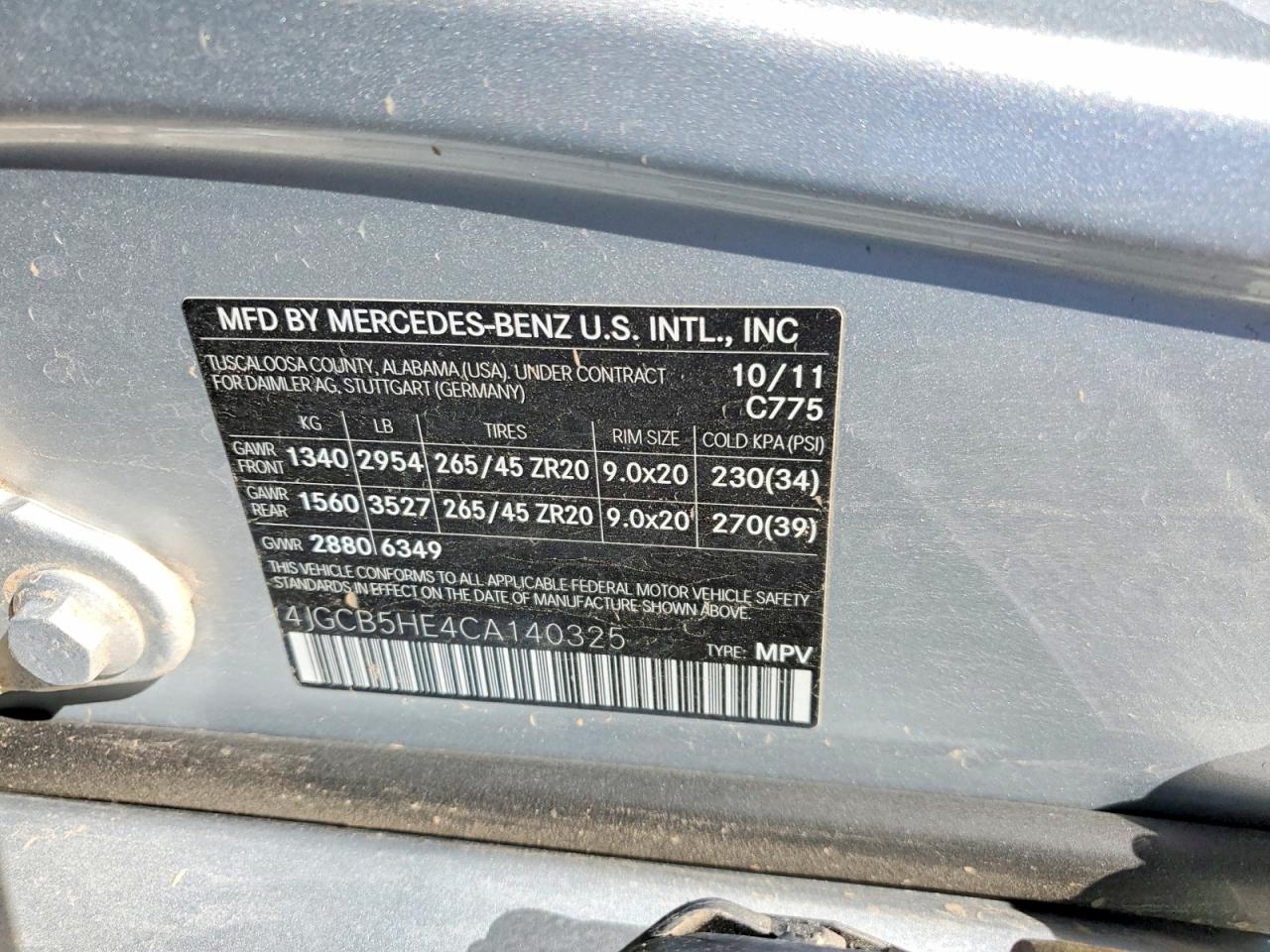 2012 Mercedes-benz R 350 4matic Silver vin: 4JGCB5HE4CA140325