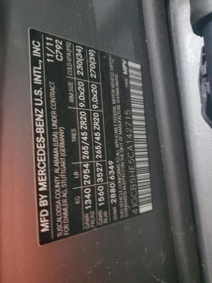 2012 Mercedes-benz R 350 4matic Gray vin: 4JGCB5HE5CA142715