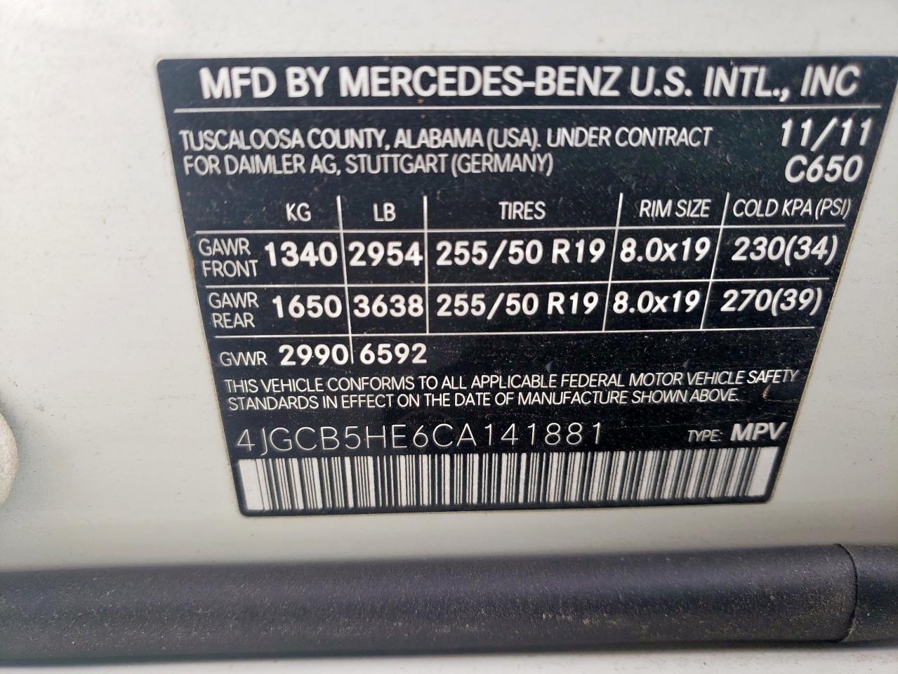 2012 Mercedes-benz R 350 4matic Белый vin: 4JGCB5HE6CA141881