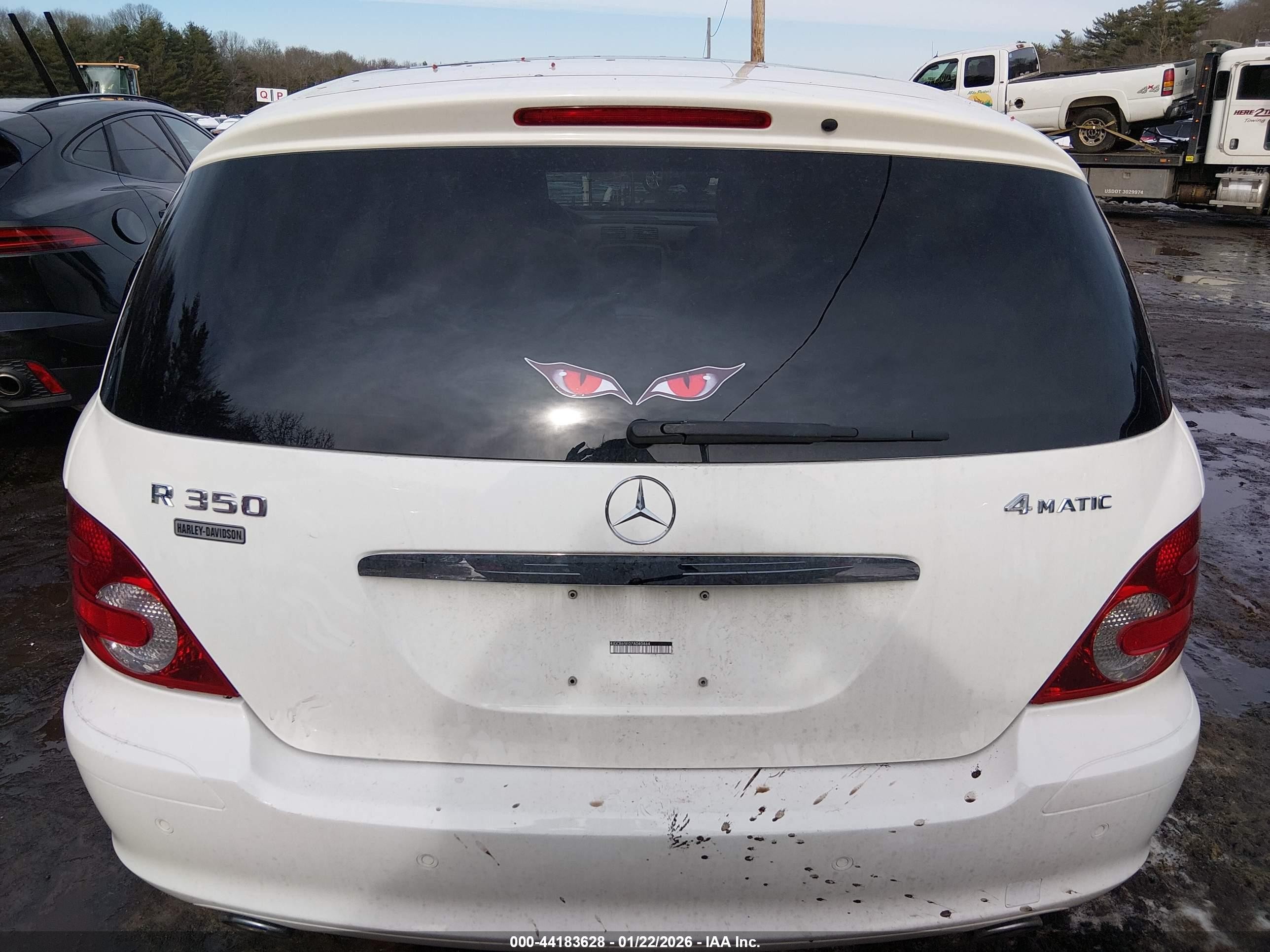 2007 Mercedes-benz R 350 4matic White vin: 4JGCB65E07A040464