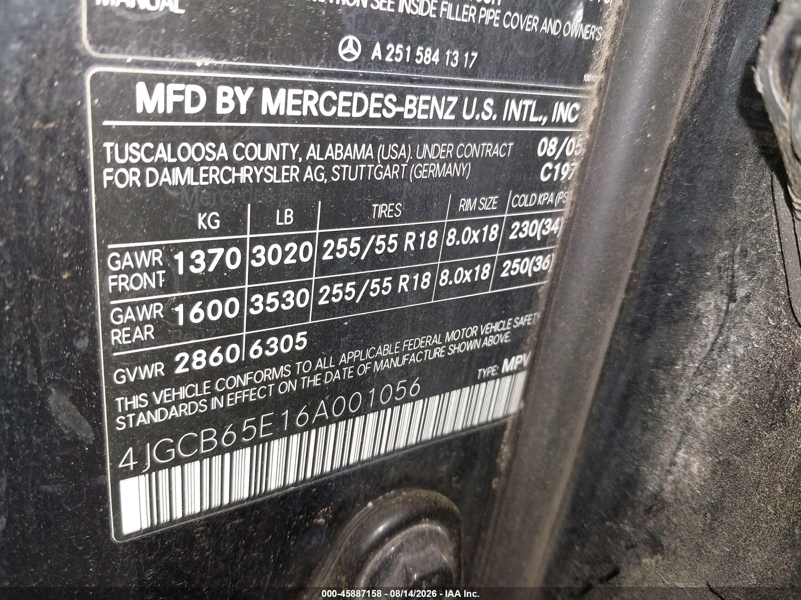 2006 Mercedes-benz R 350 4matic Черный vin: 4JGCB65E16A001056