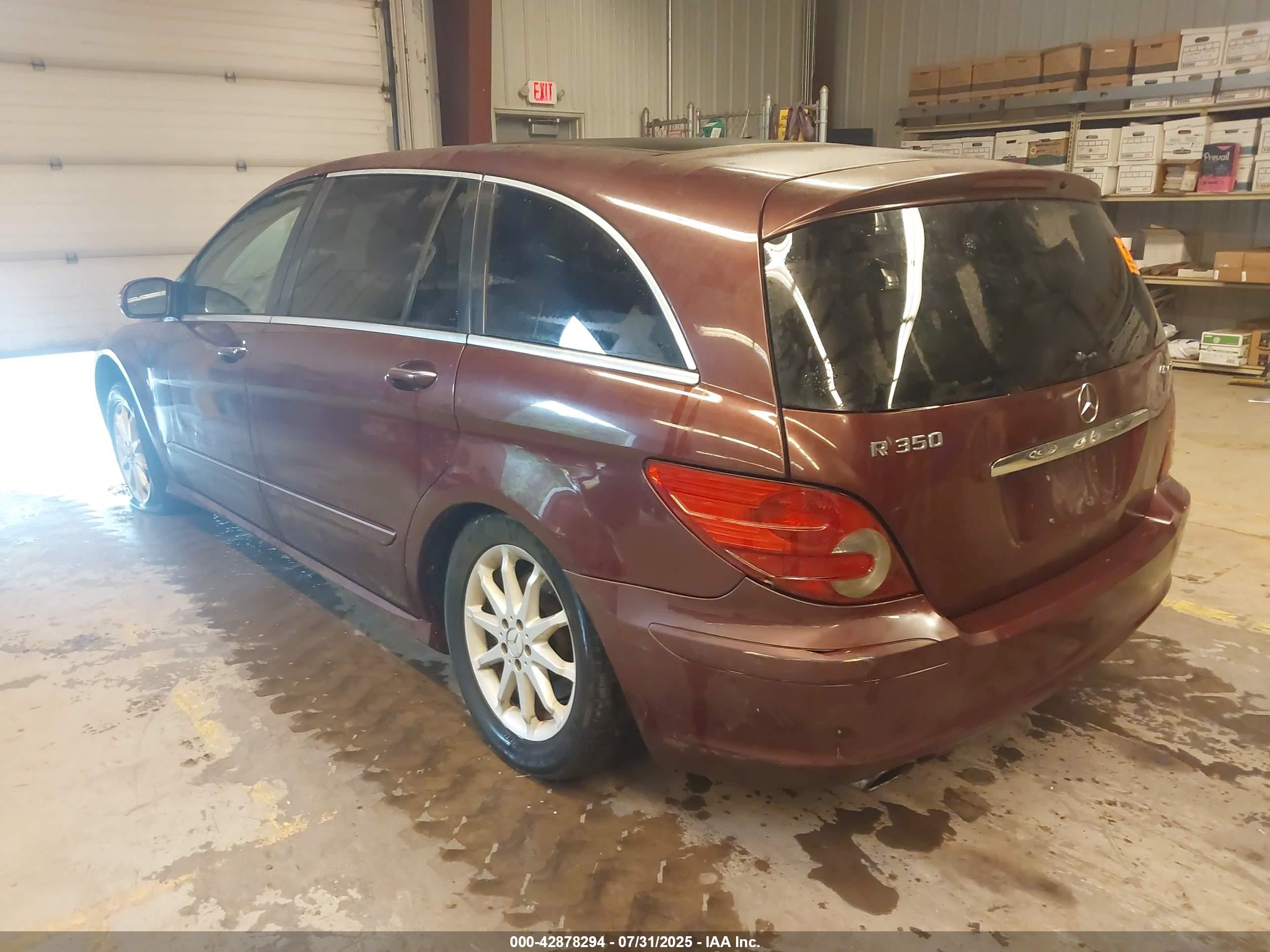 2007 Mercedes-benz R 350 4matic Red vin: 4JGCB65E17A039727