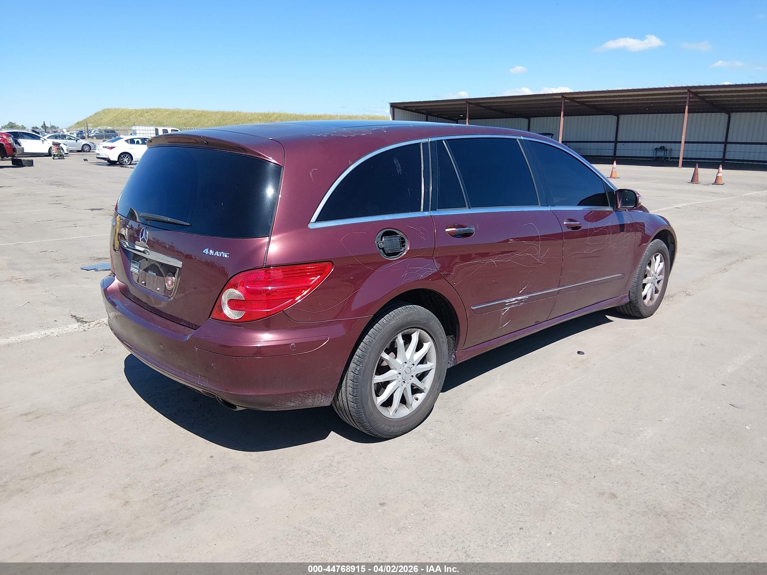 2007 Mercedes-benz R 350 4matic Burgundy vin: 4JGCB65E17A044510