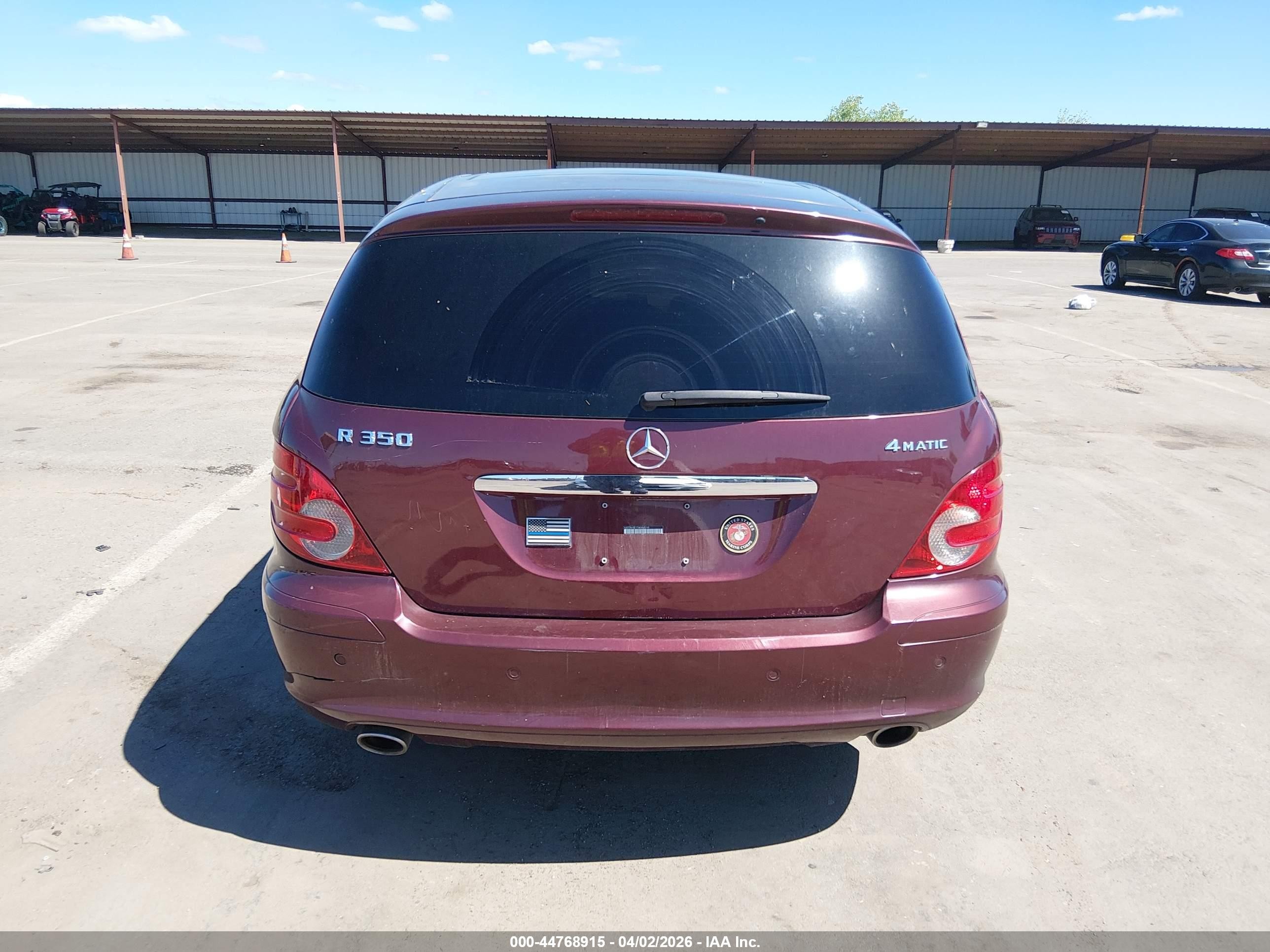 2007 Mercedes-benz R 350 4matic Burgundy vin: 4JGCB65E17A044510