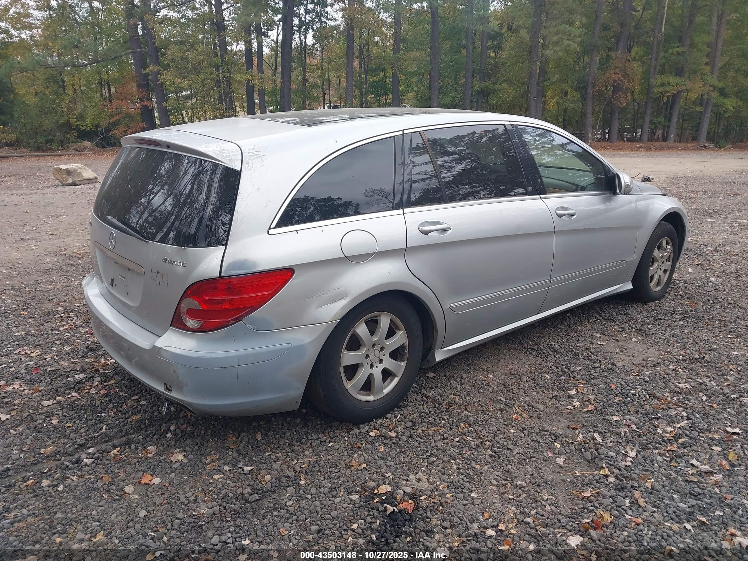 2007 Mercedes-benz R 350 4matic Silver vin: 4JGCB65E17A051618