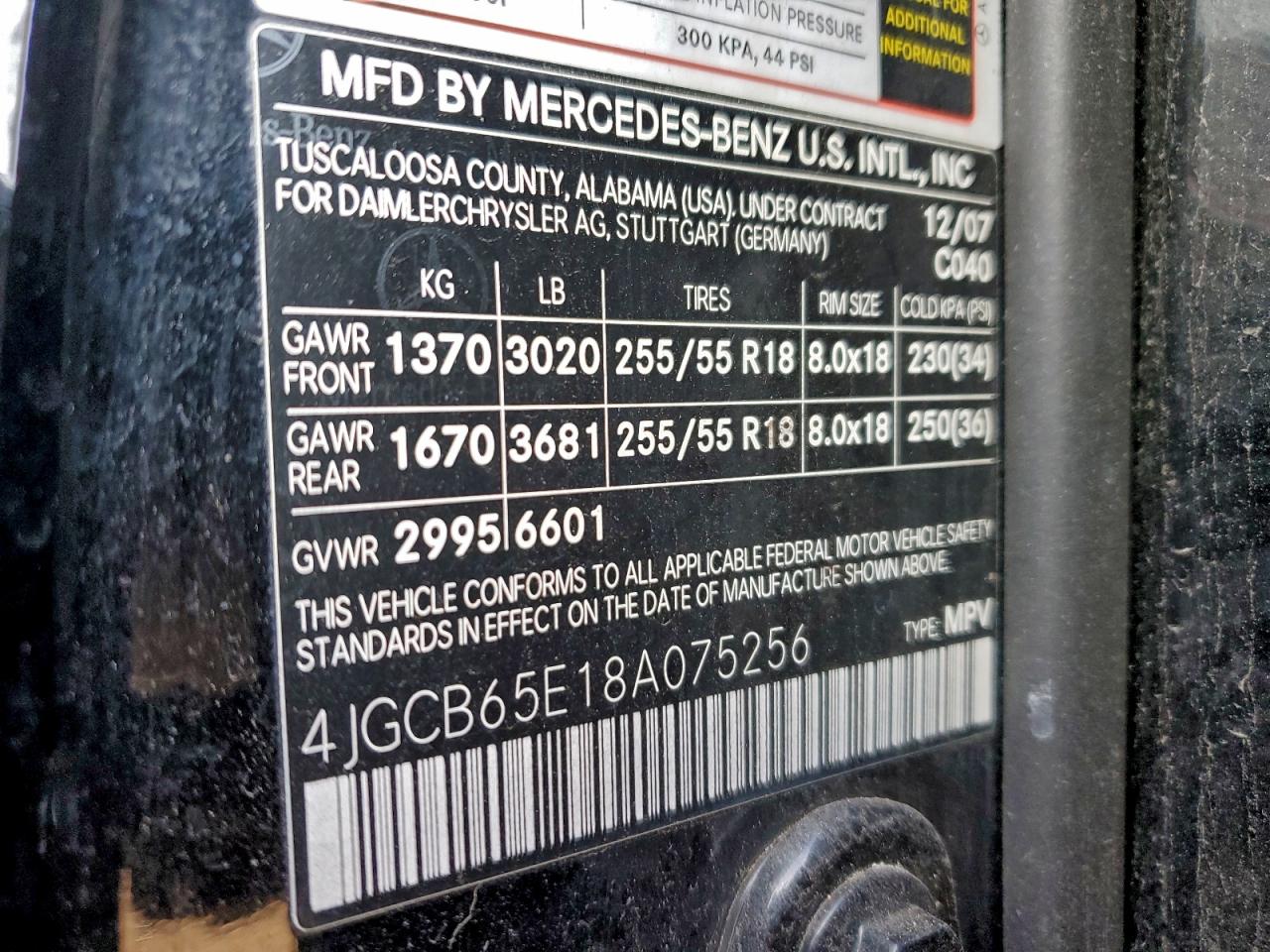 2008 Mercedes-benz R 350 Black vin: 4JGCB65E18A075256