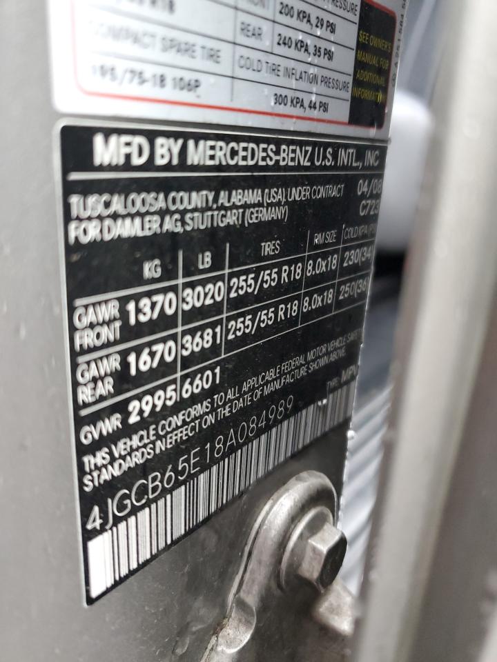 2008 Mercedes-benz R 350 Silver vin: 4JGCB65E18A084989