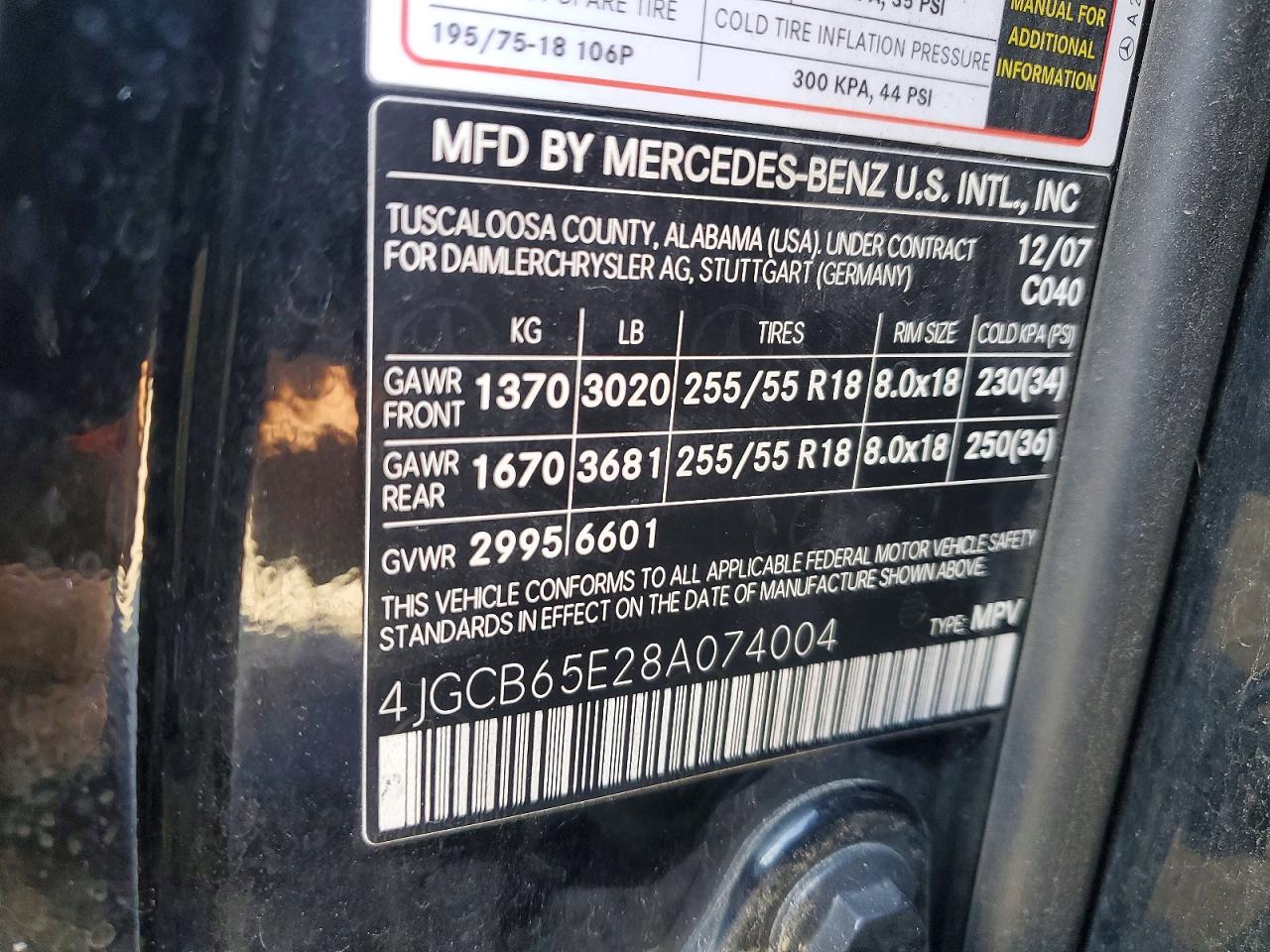 2008 Mercedes-benz R 350 Black vin: 4JGCB65E28A074004