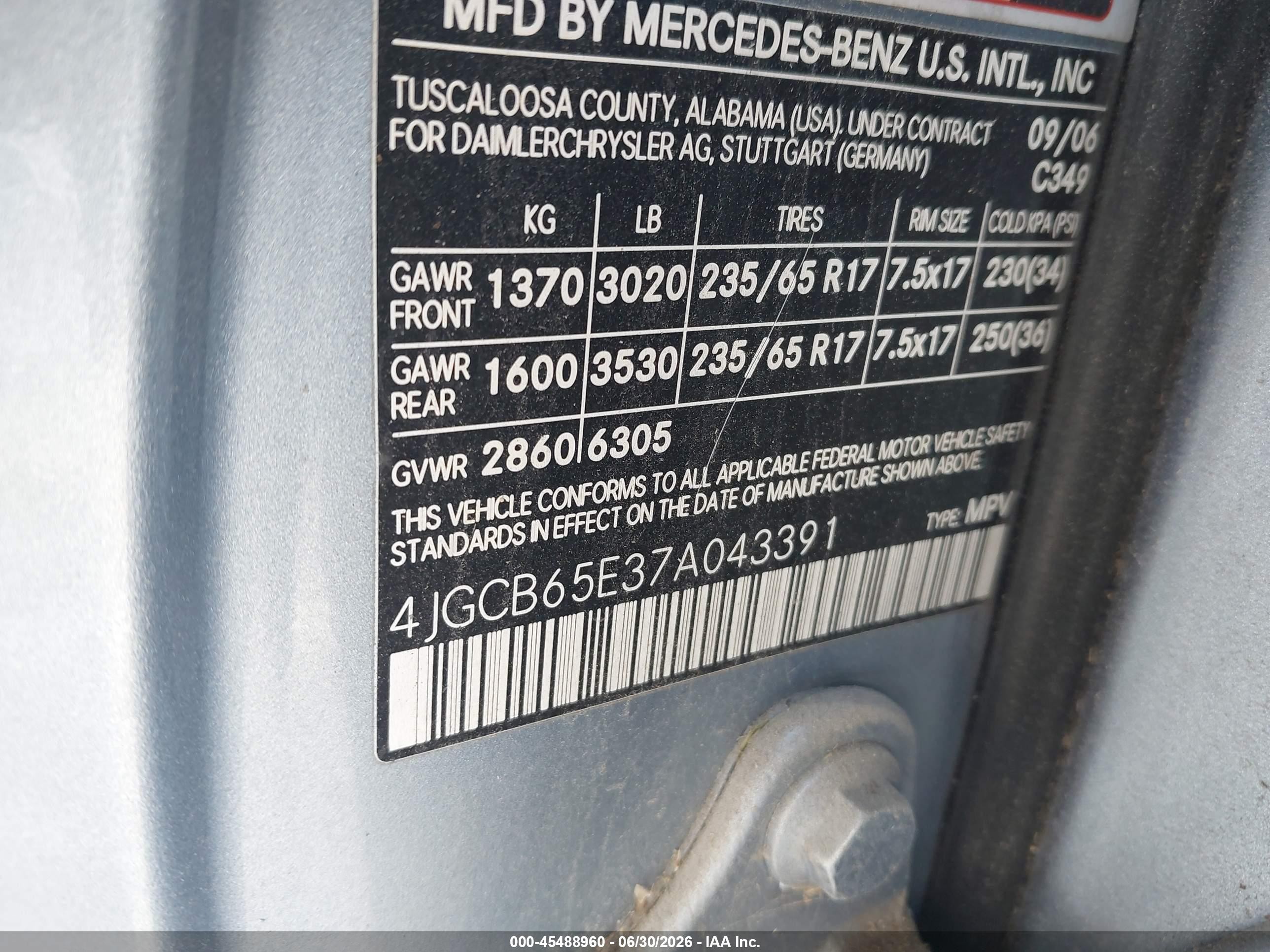 2007 Mercedes-benz R 350 4matic Silver vin: 4JGCB65E37A043391