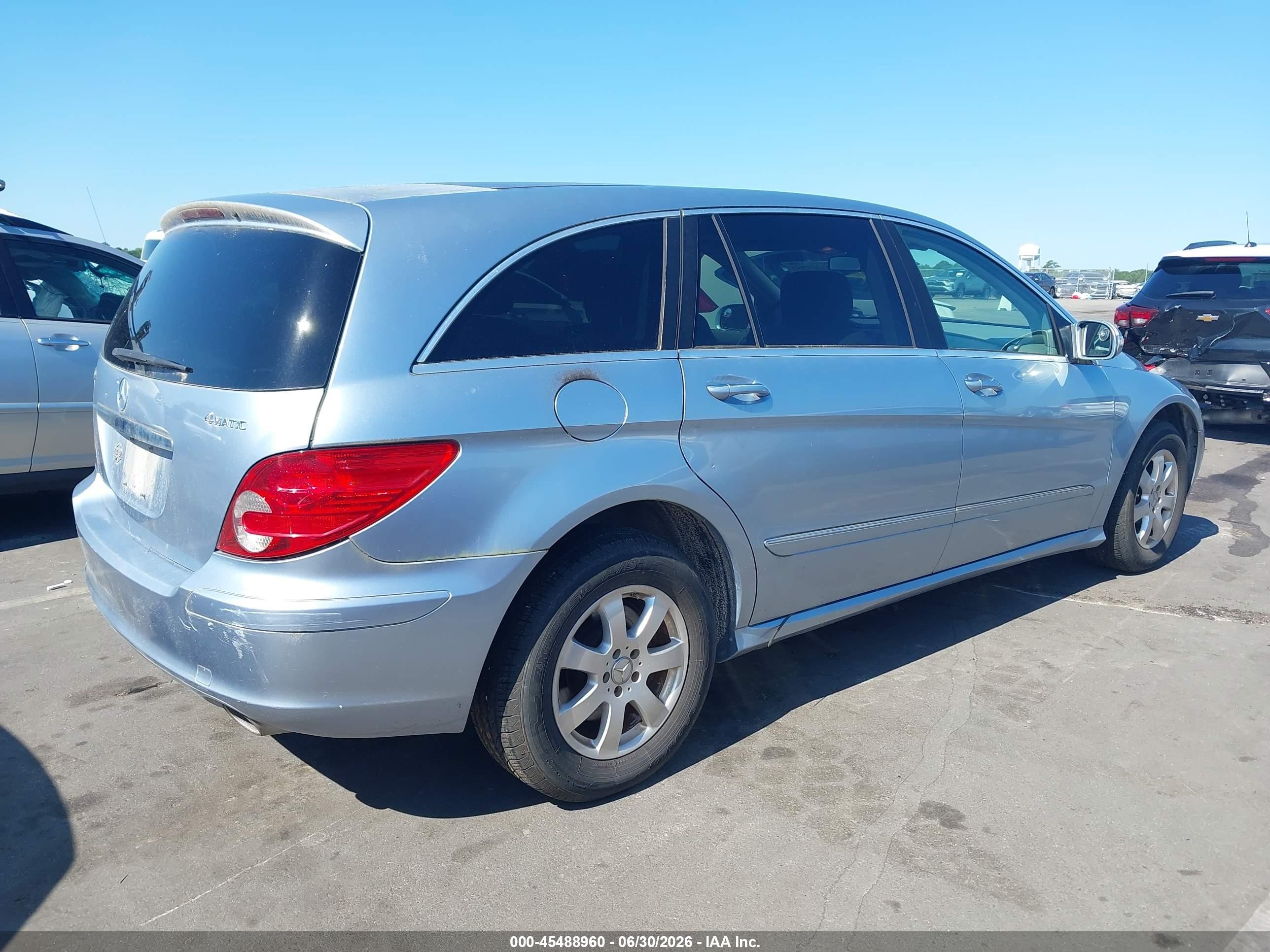 2007 Mercedes-benz R 350 4matic Silver vin: 4JGCB65E37A043391