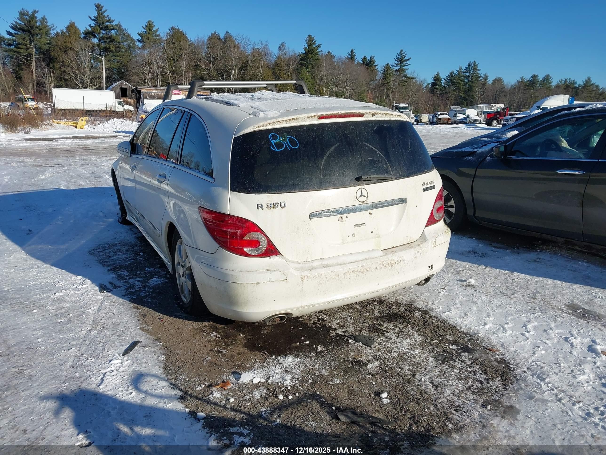 2007 Mercedes-benz R 350 4matic Белый vin: 4JGCB65E37A059056