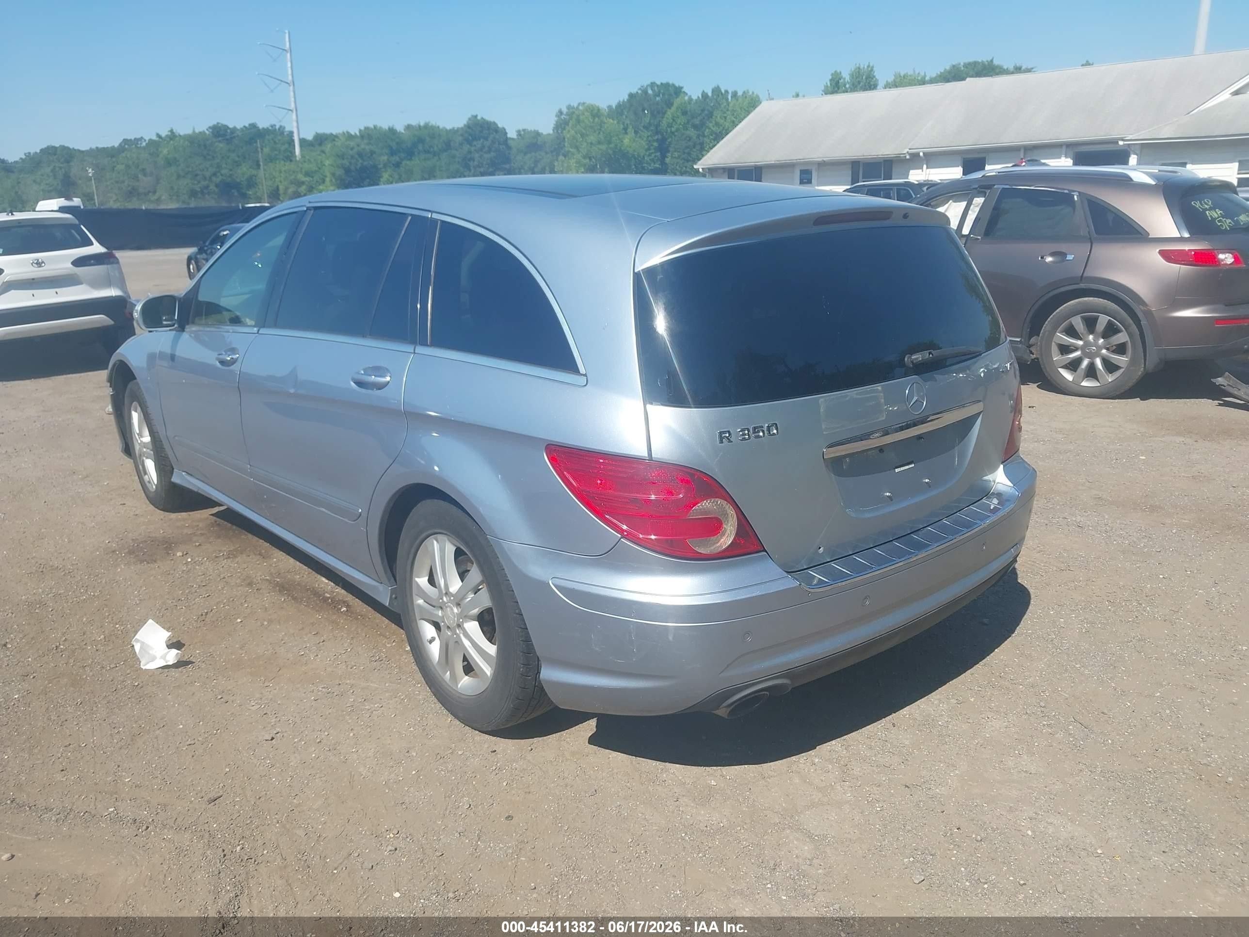 2008 Mercedes-benz R-class 3.5l Light Blue vin: 4JGCB65E38A071242