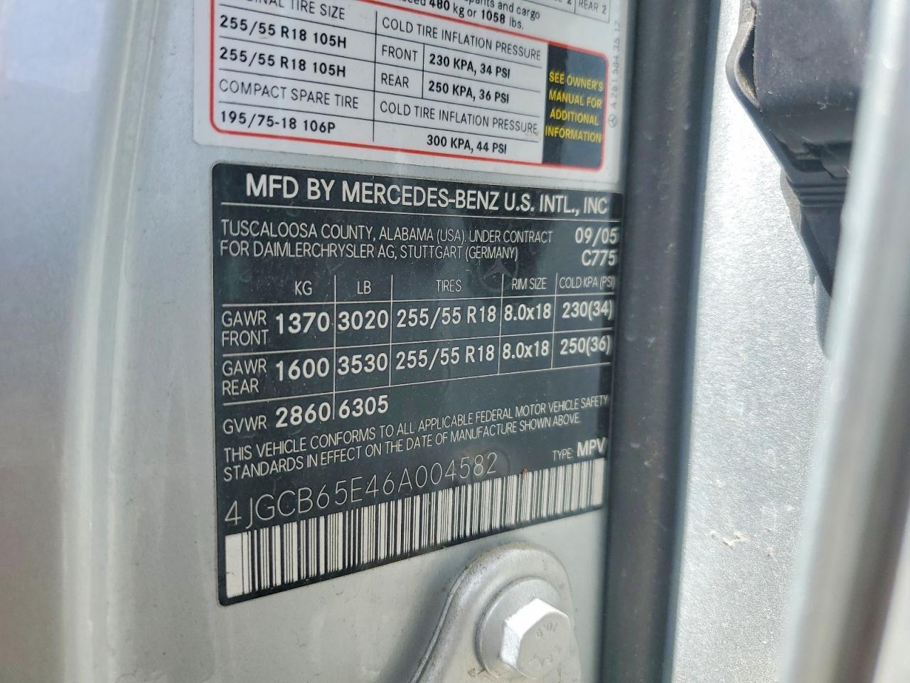 2006 Mercedes-benz R 350 Silver vin: 4JGCB65E46A004582