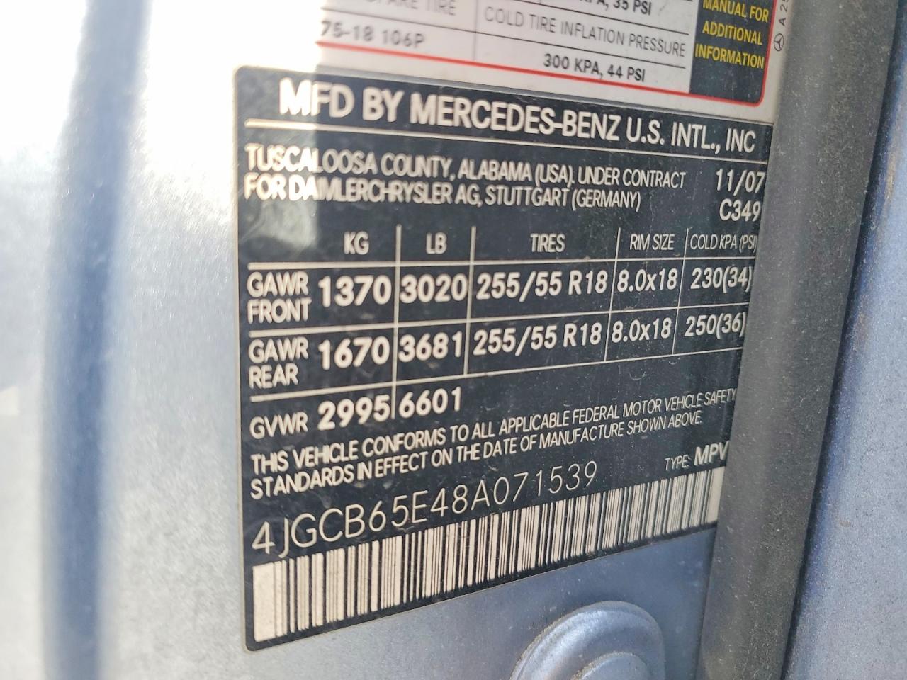 2008 Mercedes-benz R 350 Silver vin: 4JGCB65E48A071539
