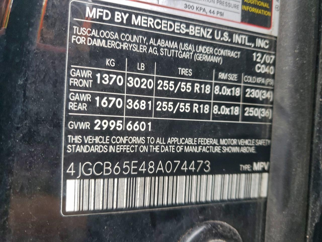 2008 Mercedes-benz R 350 Black vin: 4JGCB65E48A074473