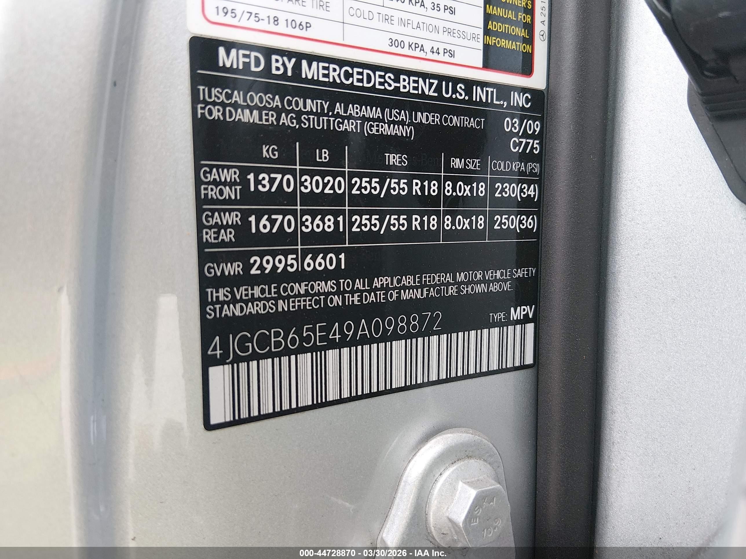 2009 Mercedes-benz R 350 4matic Gray vin: 4JGCB65E49A098872