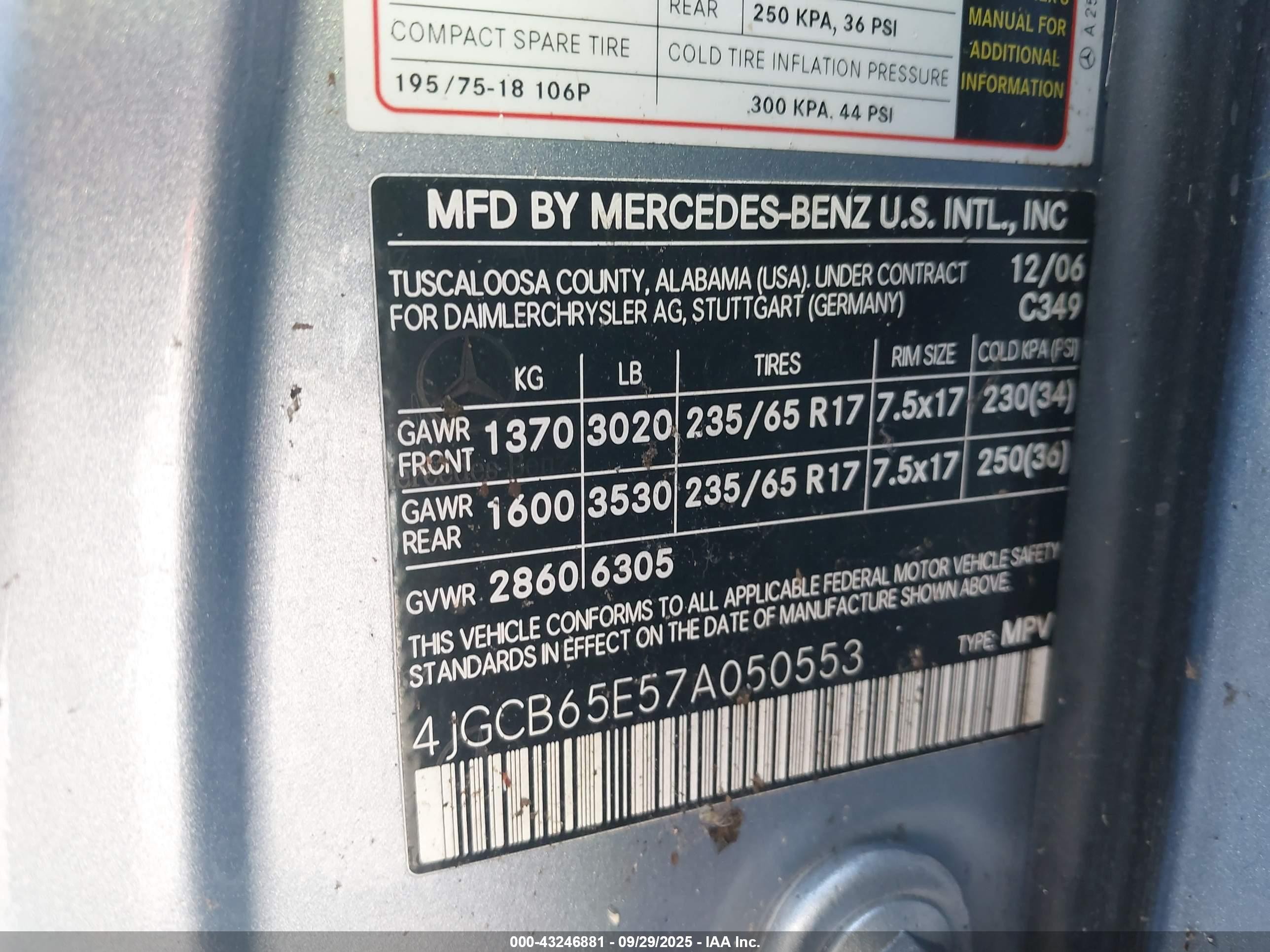 2007 Mercedes-benz R 350 4matic Silver vin: 4JGCB65E57A050553