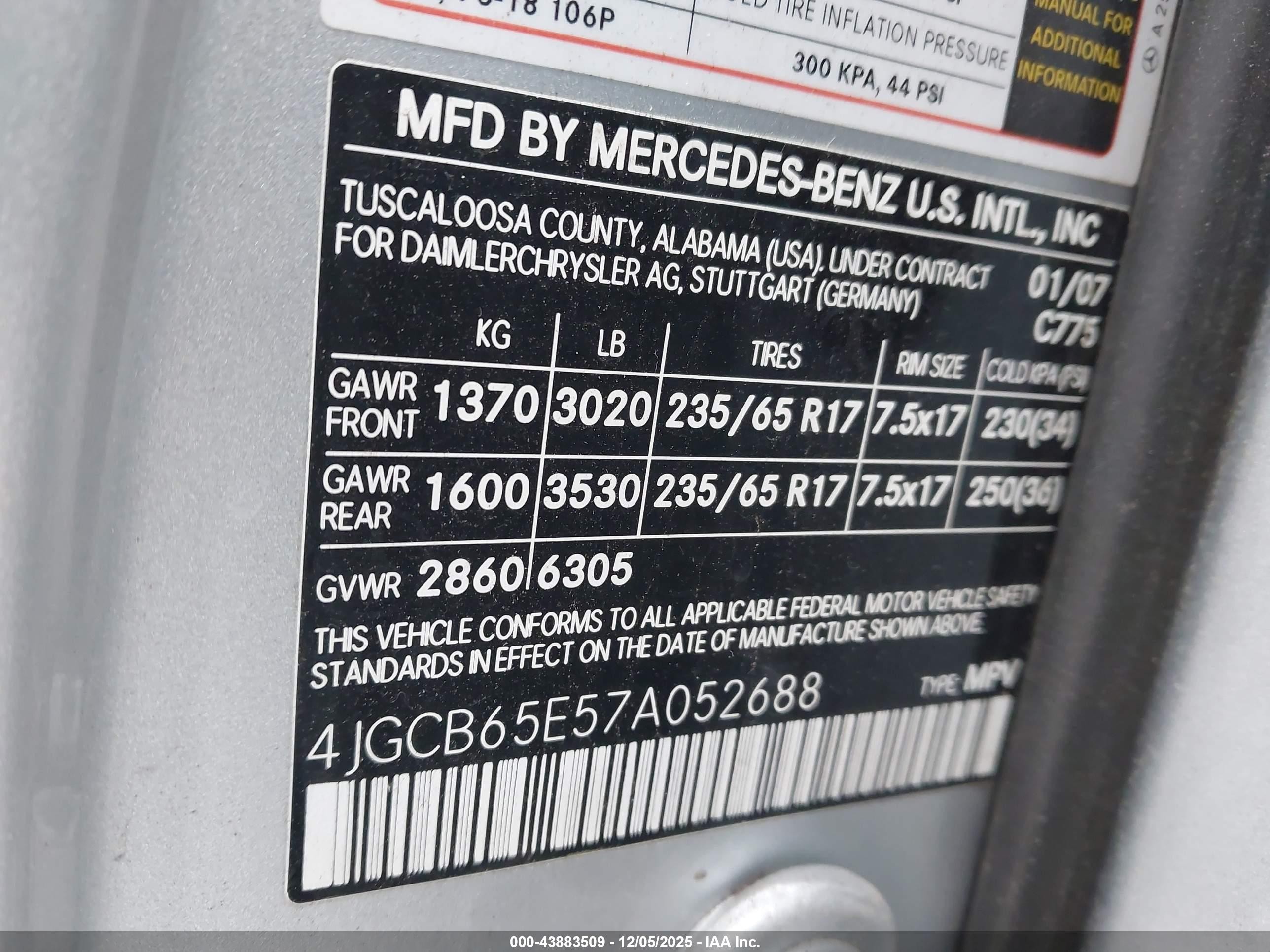 2007 Mercedes-benz R 350 4matic Серебряный vin: 4JGCB65E57A052688