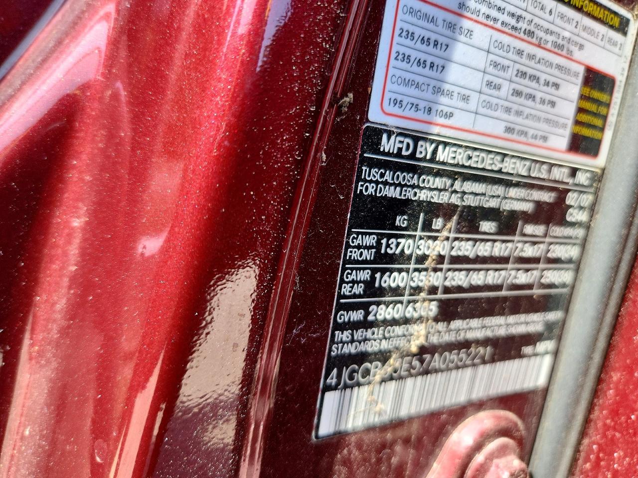2007 Mercedes-benz R 350 Коричневый vin: 4JGCB65E57A055221