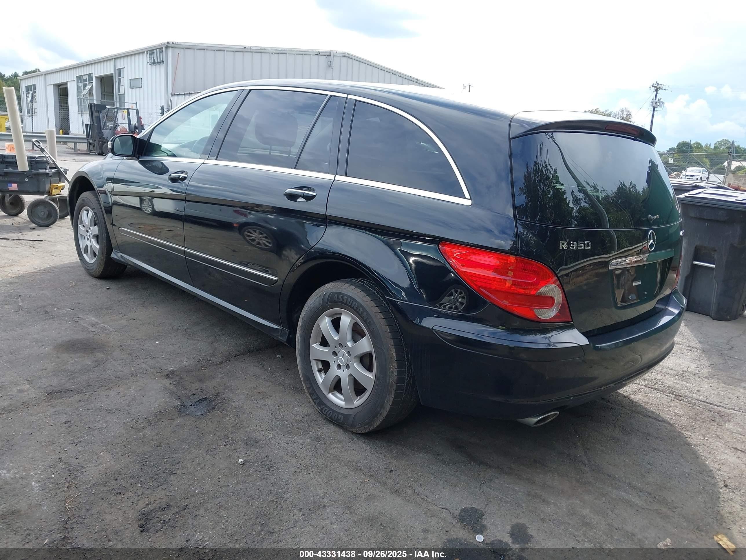2007 Mercedes-benz R 350 4matic Black vin: 4JGCB65E67A051713