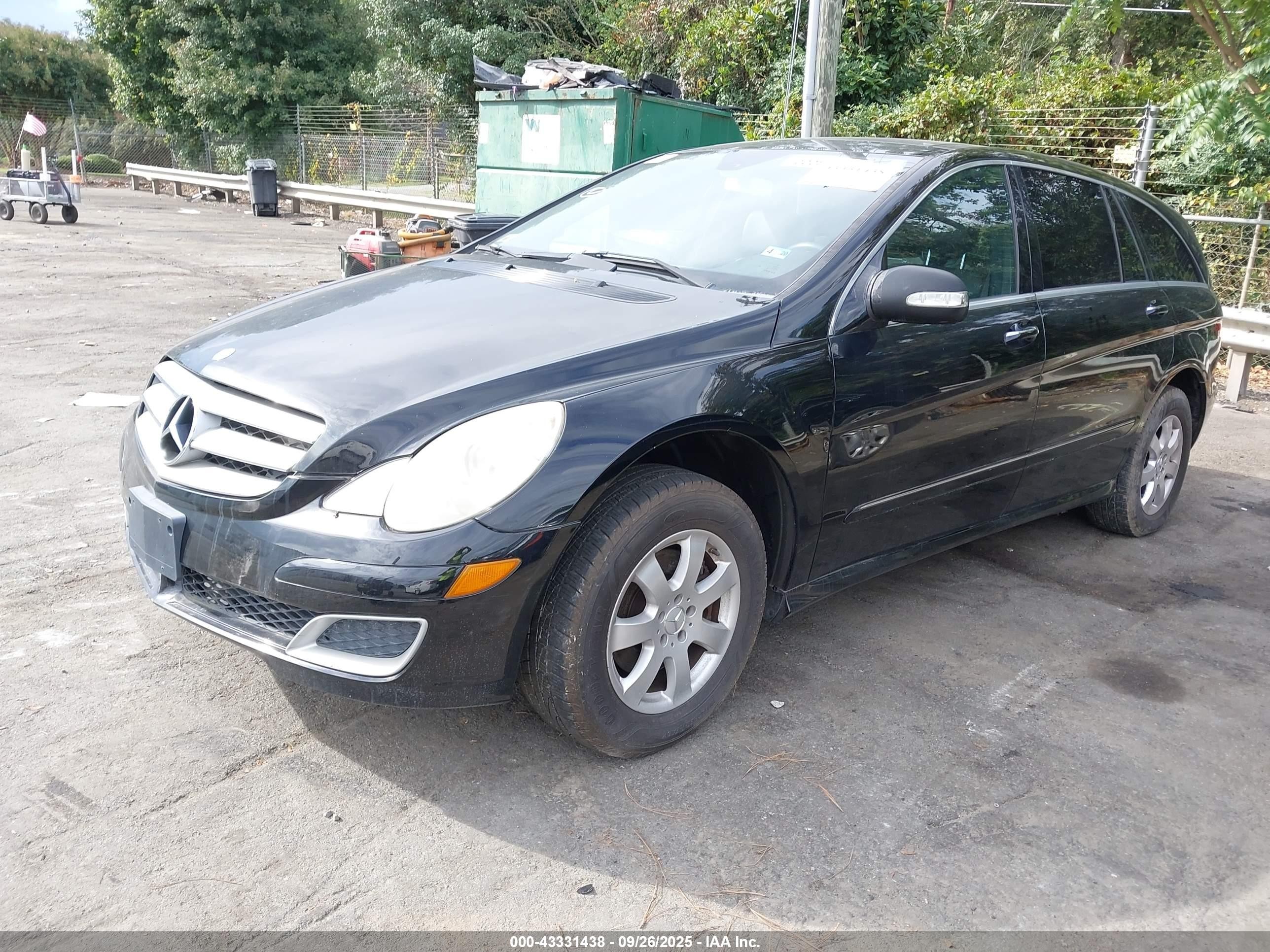 2007 Mercedes-benz R 350 4matic Black vin: 4JGCB65E67A051713