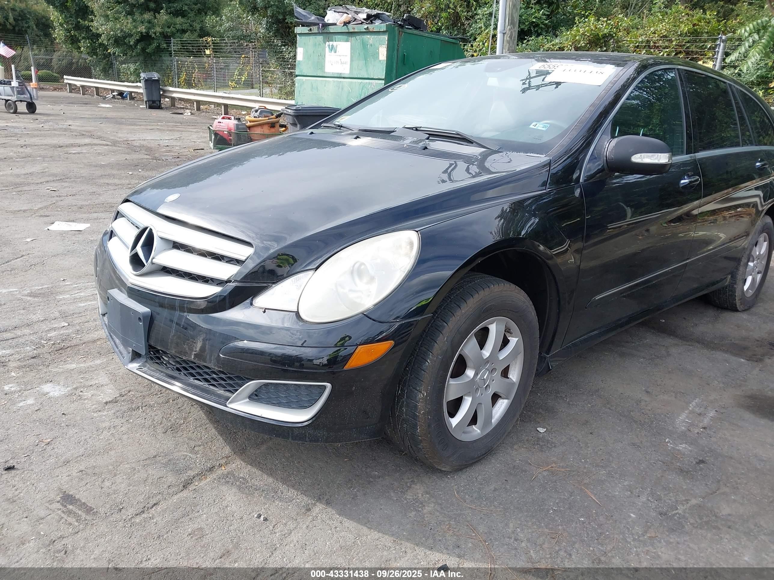 2007 Mercedes-benz R 350 4matic Black vin: 4JGCB65E67A051713