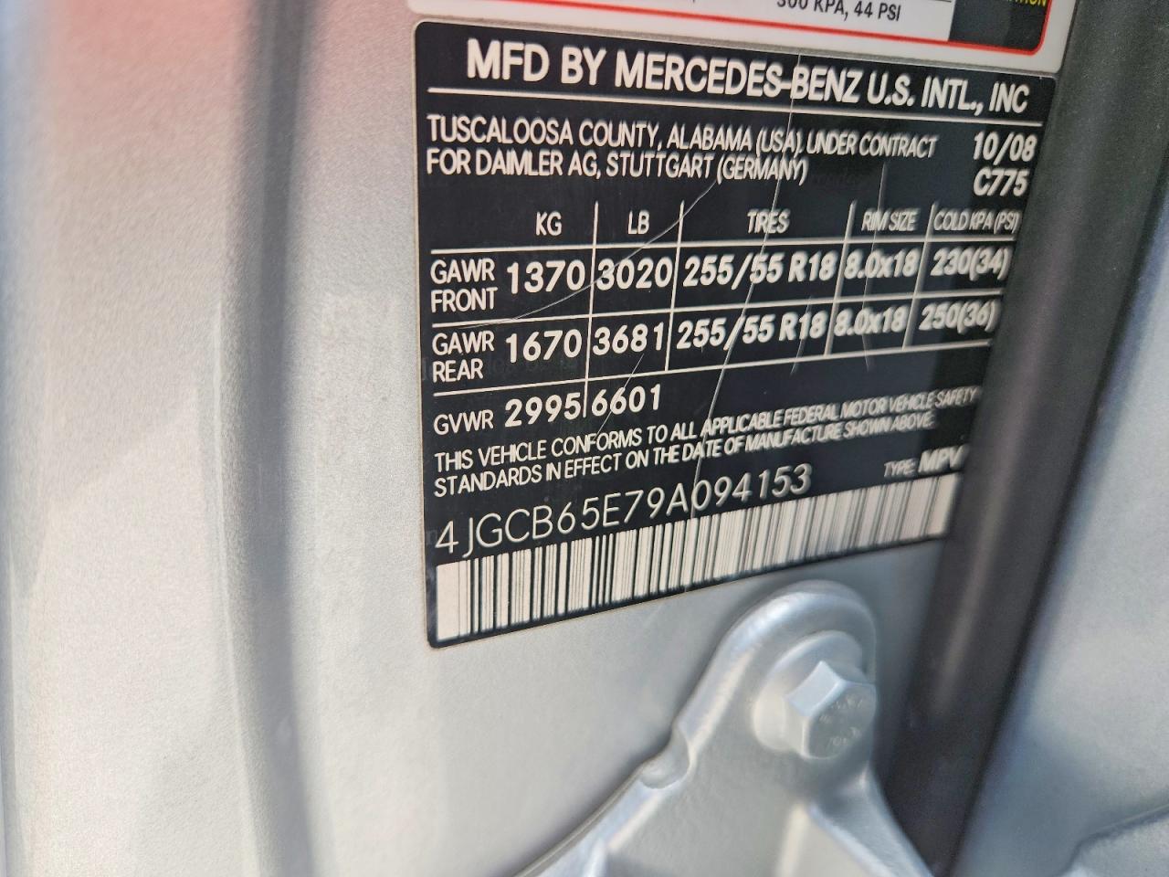 2009 Mercedes-benz R 350 4matic Серебряный vin: 4JGCB65E79A094153