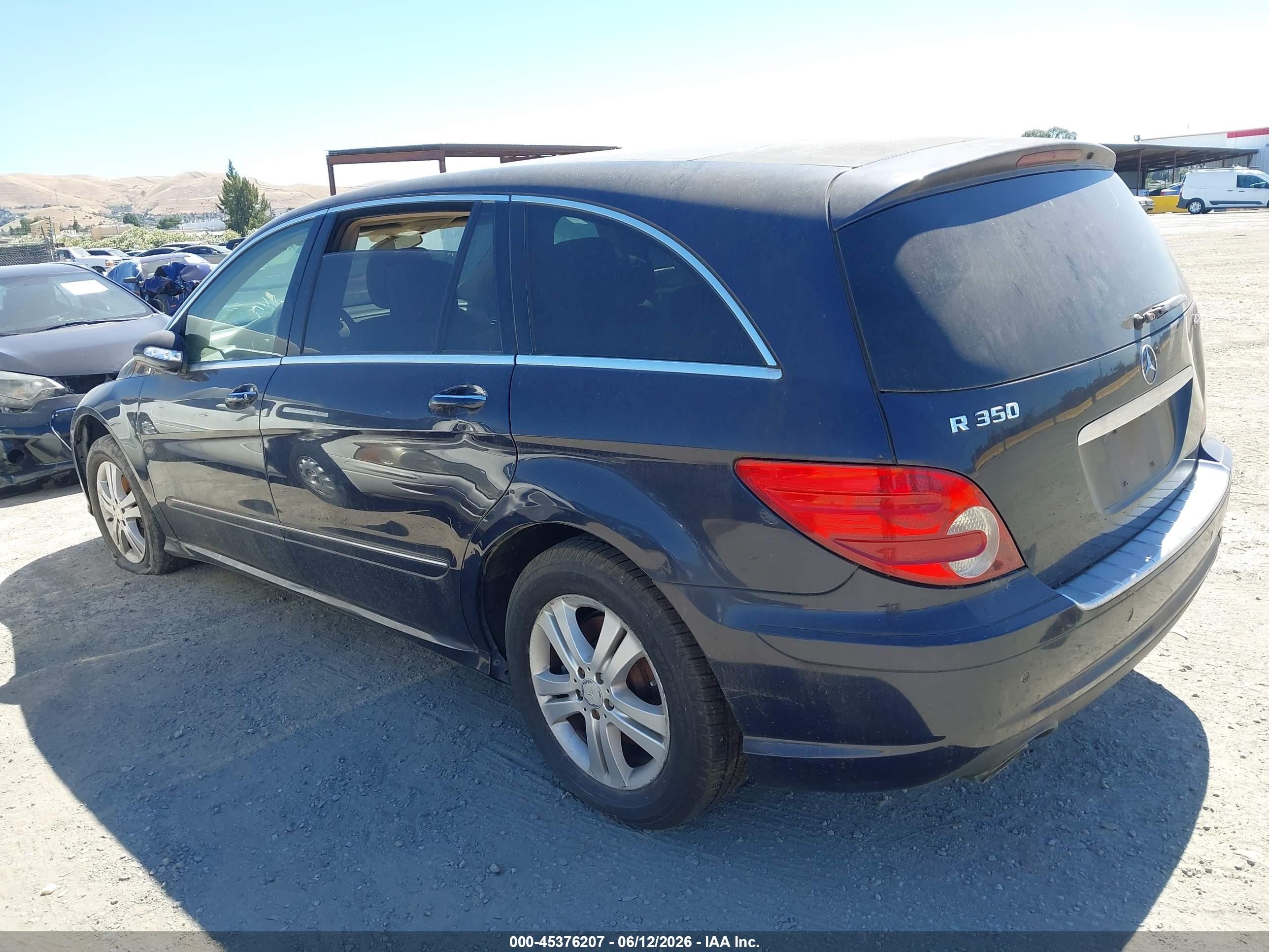 2008 Mercedes-benz R-class 3.5l Blue vin: 4JGCB65E88A069826