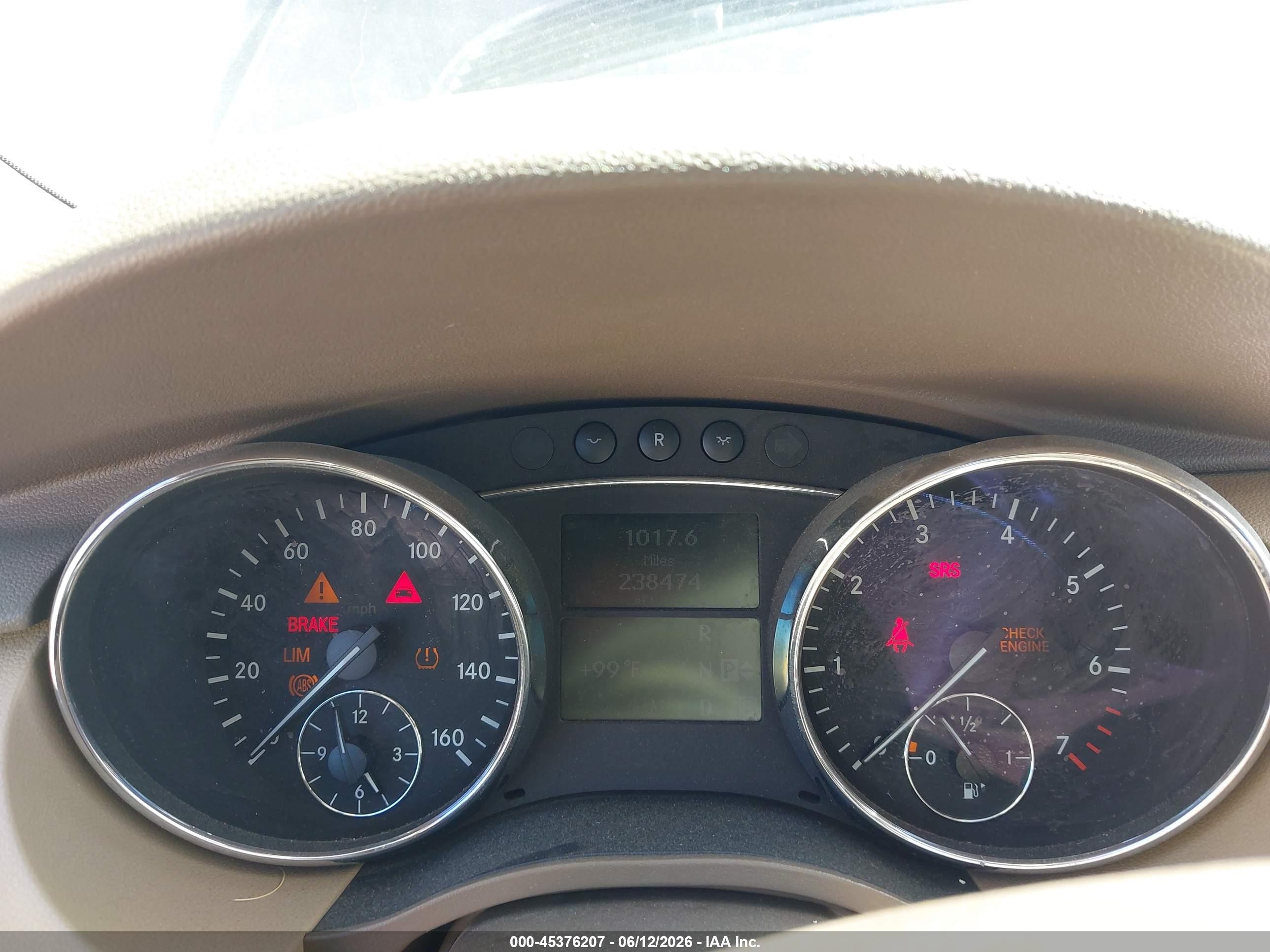 2008 Mercedes-benz R-class 3.5l Blue vin: 4JGCB65E88A069826