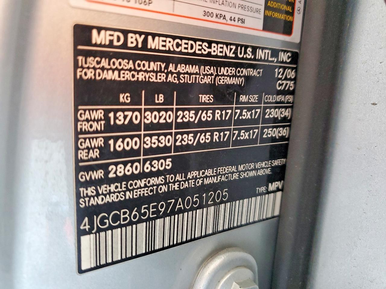 2007 Mercedes-benz R 350 Silver vin: 4JGCB65E97A051205