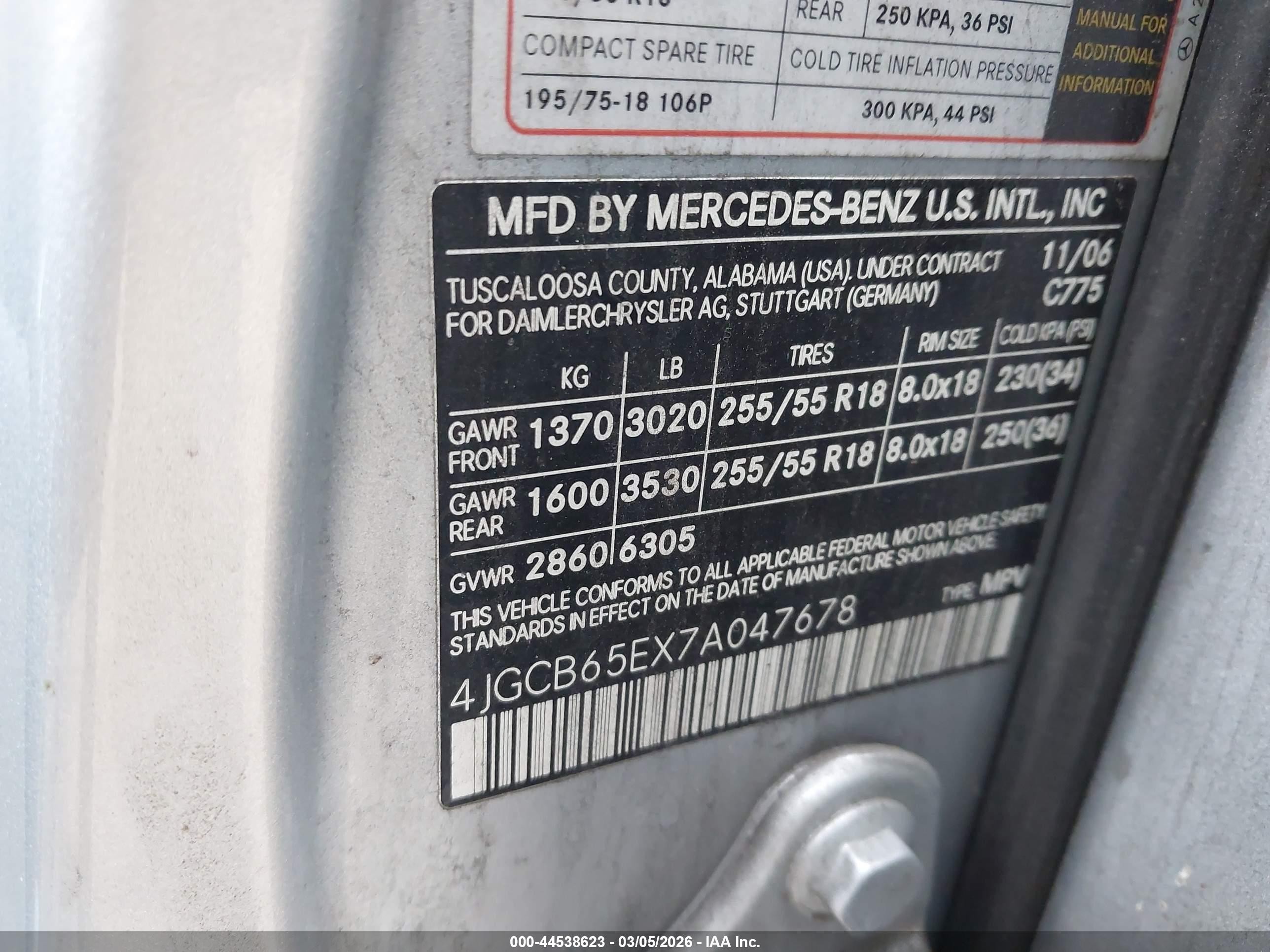 2007 Mercedes-benz R 350 4matic Silver vin: 4JGCB65EX7A047678
