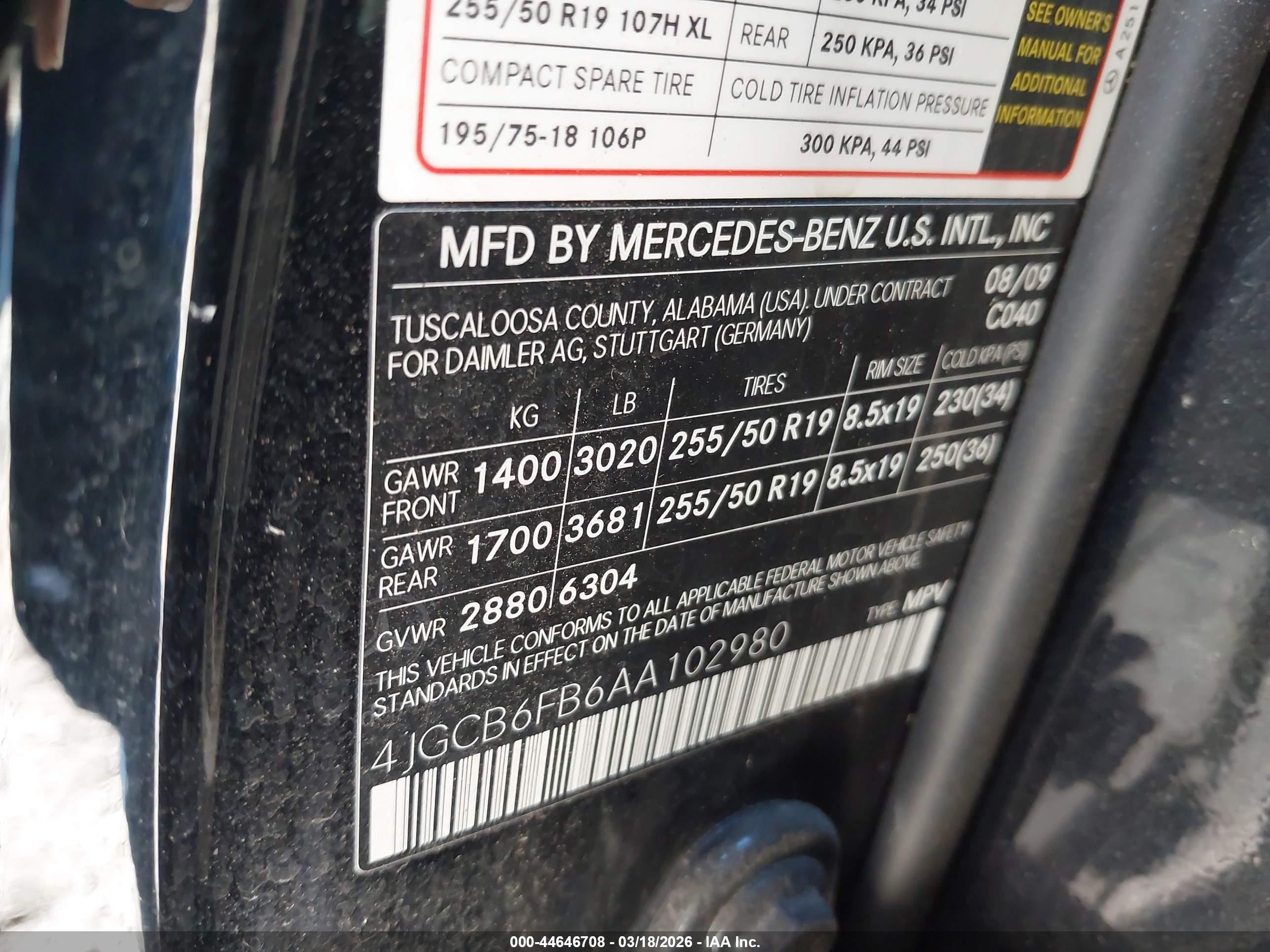 2010 Mercedes-benz R 350 4matic Black vin: 4JGCB6FB6AA102980