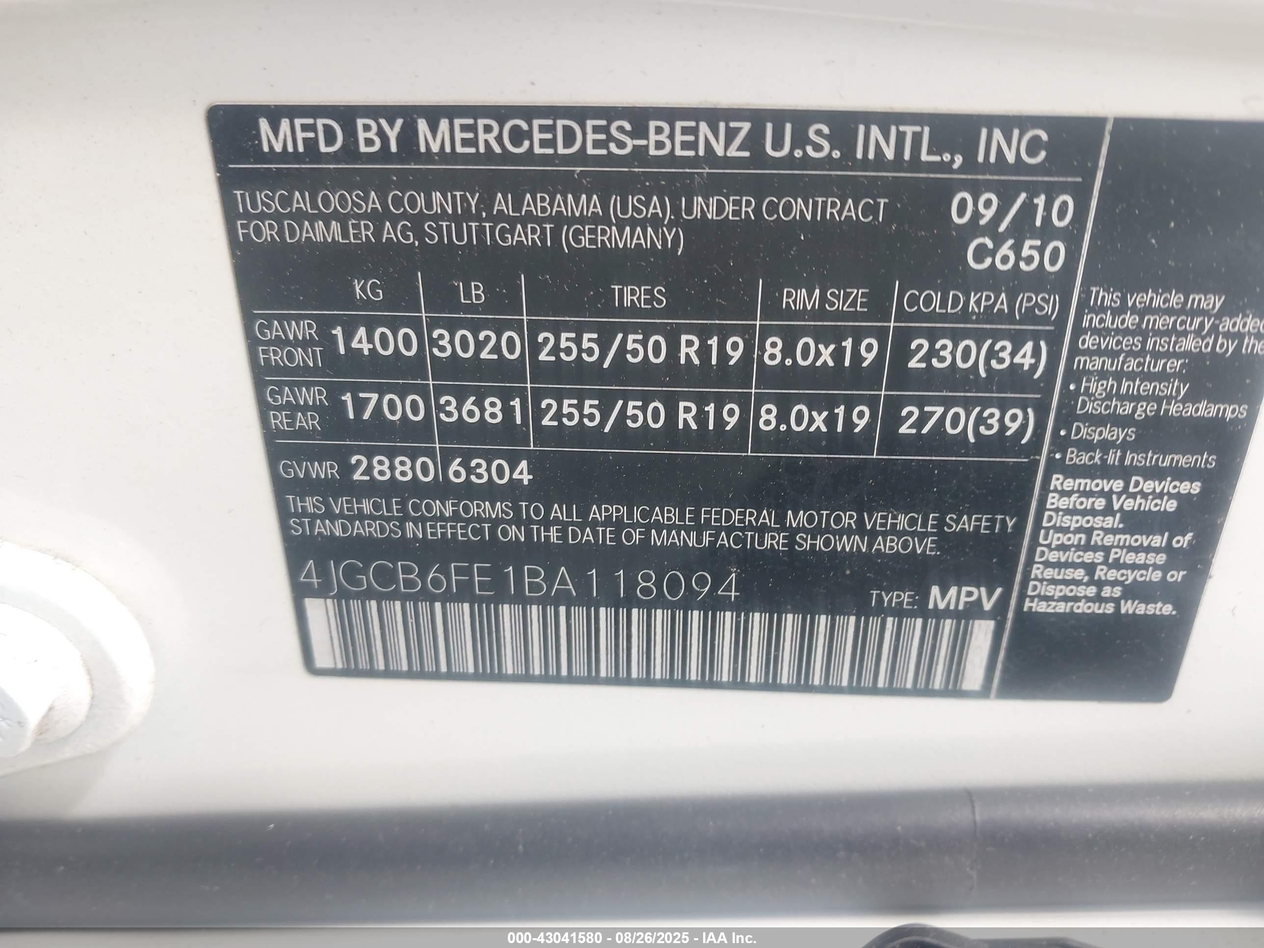 2011 Mercedes-benz R 350 4matic White vin: 4JGCB6FE1BA118094