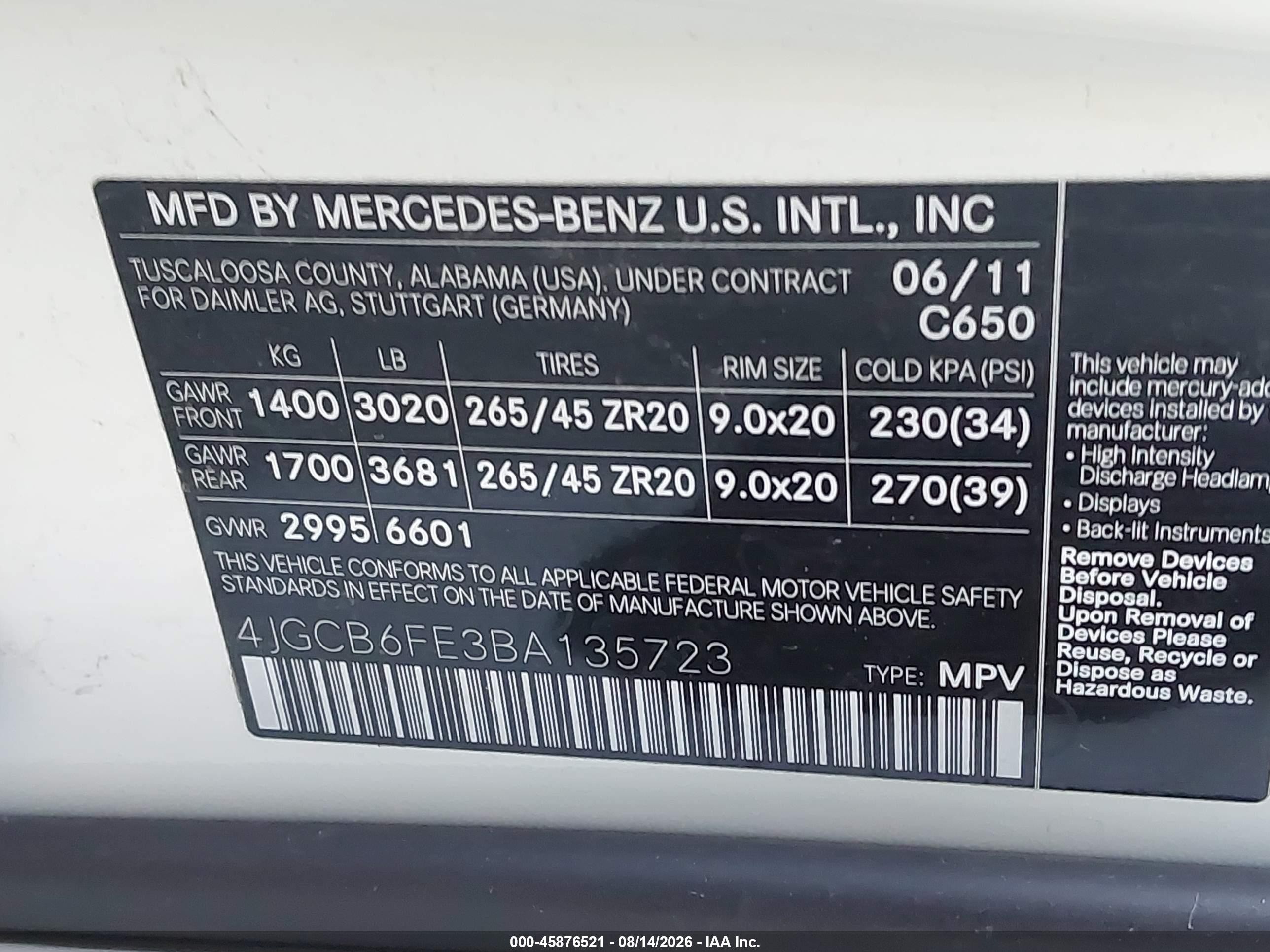 2011 Mercedes-benz R 350 4matic White vin: 4JGCB6FE3BA135723