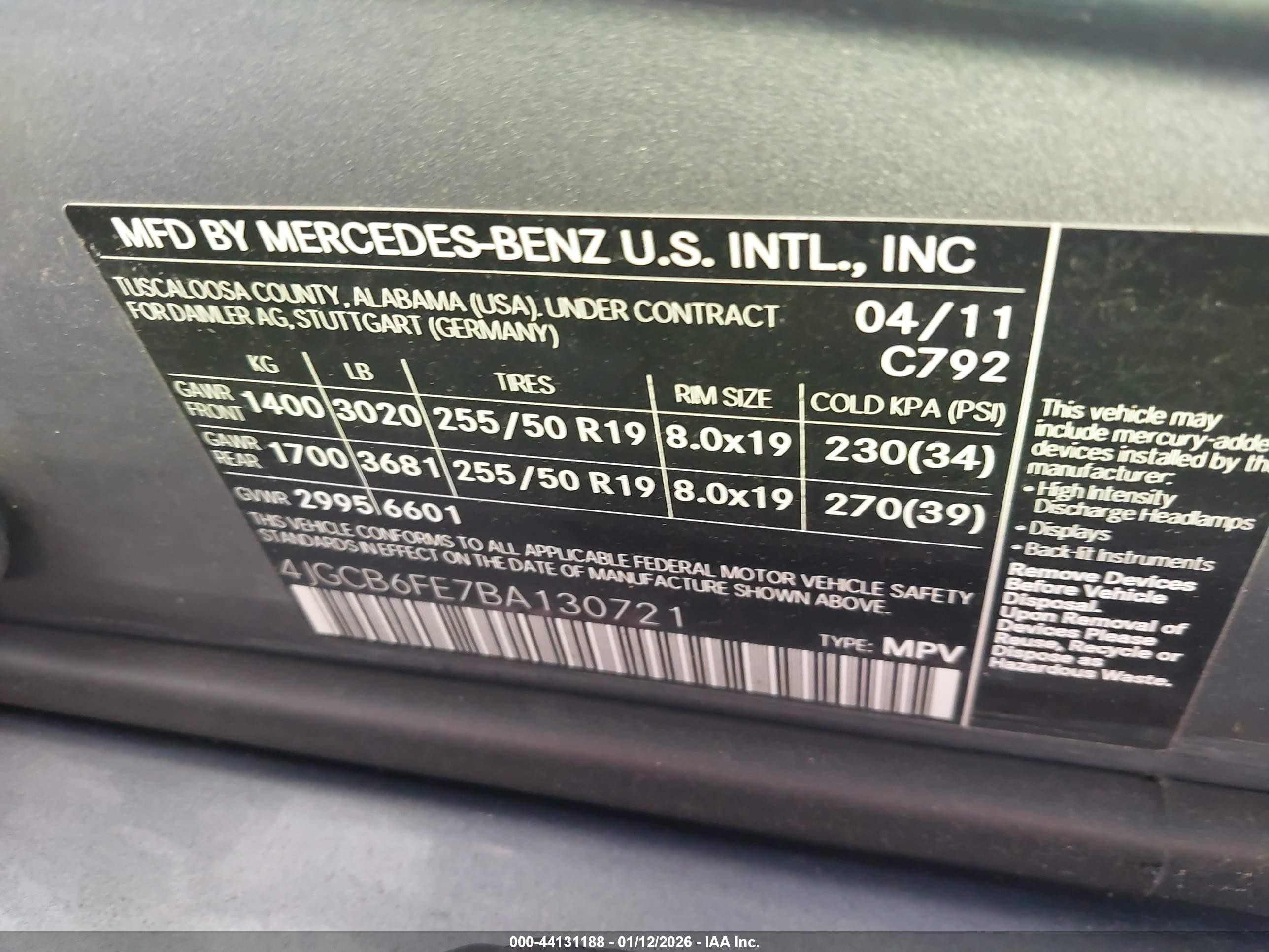 2011 Mercedes-benz R 350 4matic Gray vin: 4JGCB6FE7BA130721
