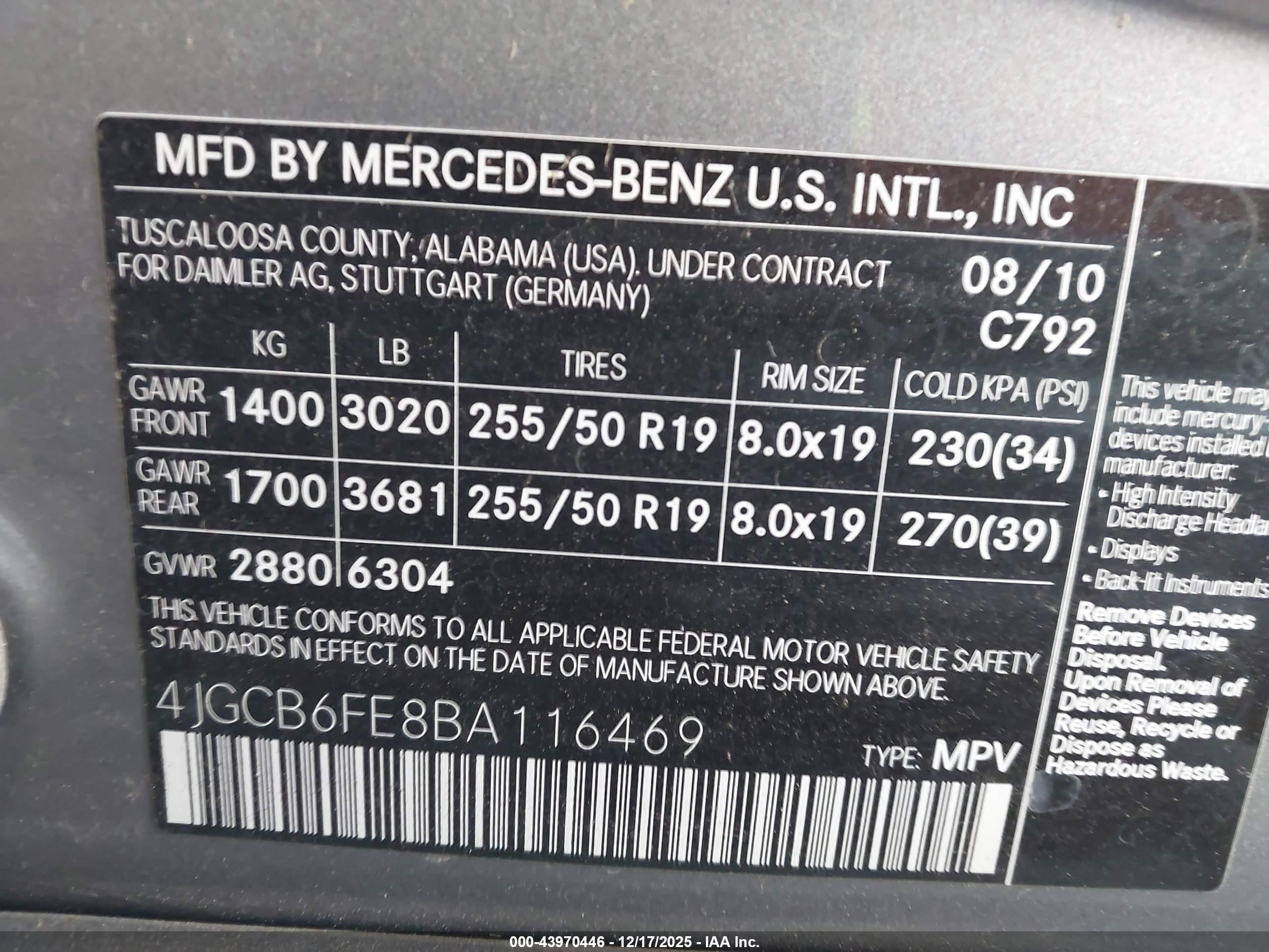 2011 Mercedes-benz R 350 4matic Silver vin: 4JGCB6FE8BA116469