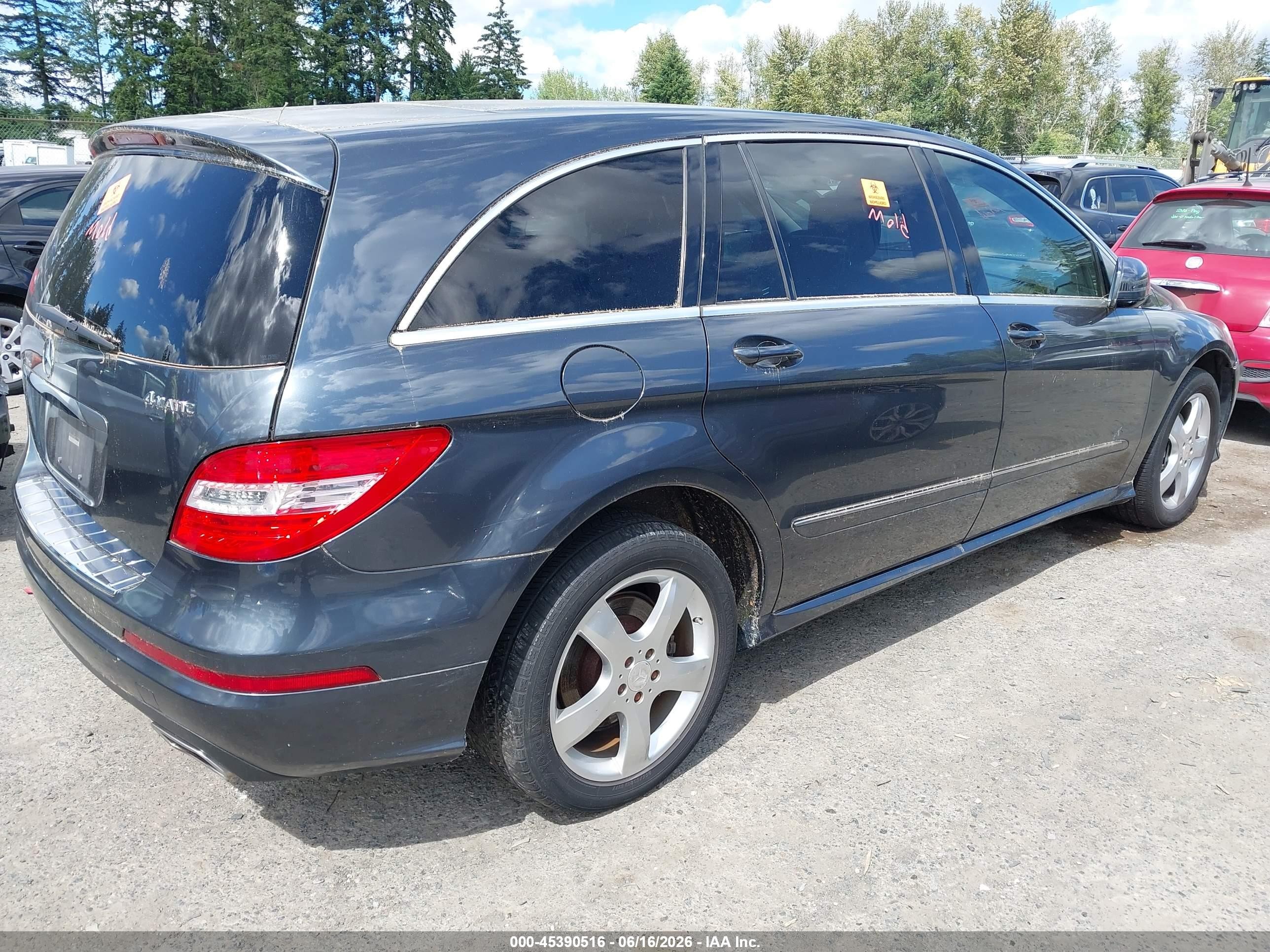 2011 Mercedes-benz R 350 4matic Gray vin: 4JGCB6FE8BA127343